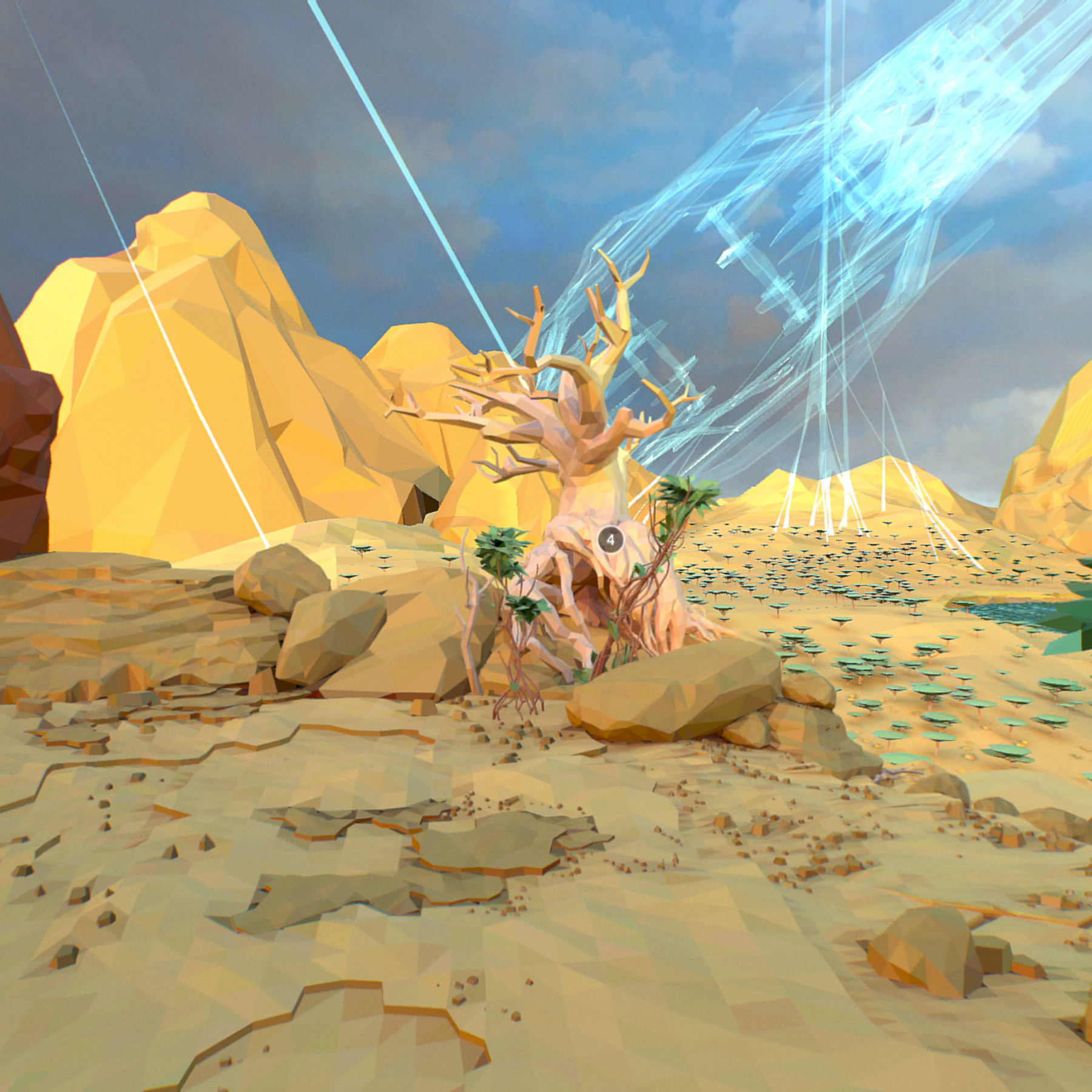 Low Polygon Art Level Sahara Africa Low-poly 3D model_30