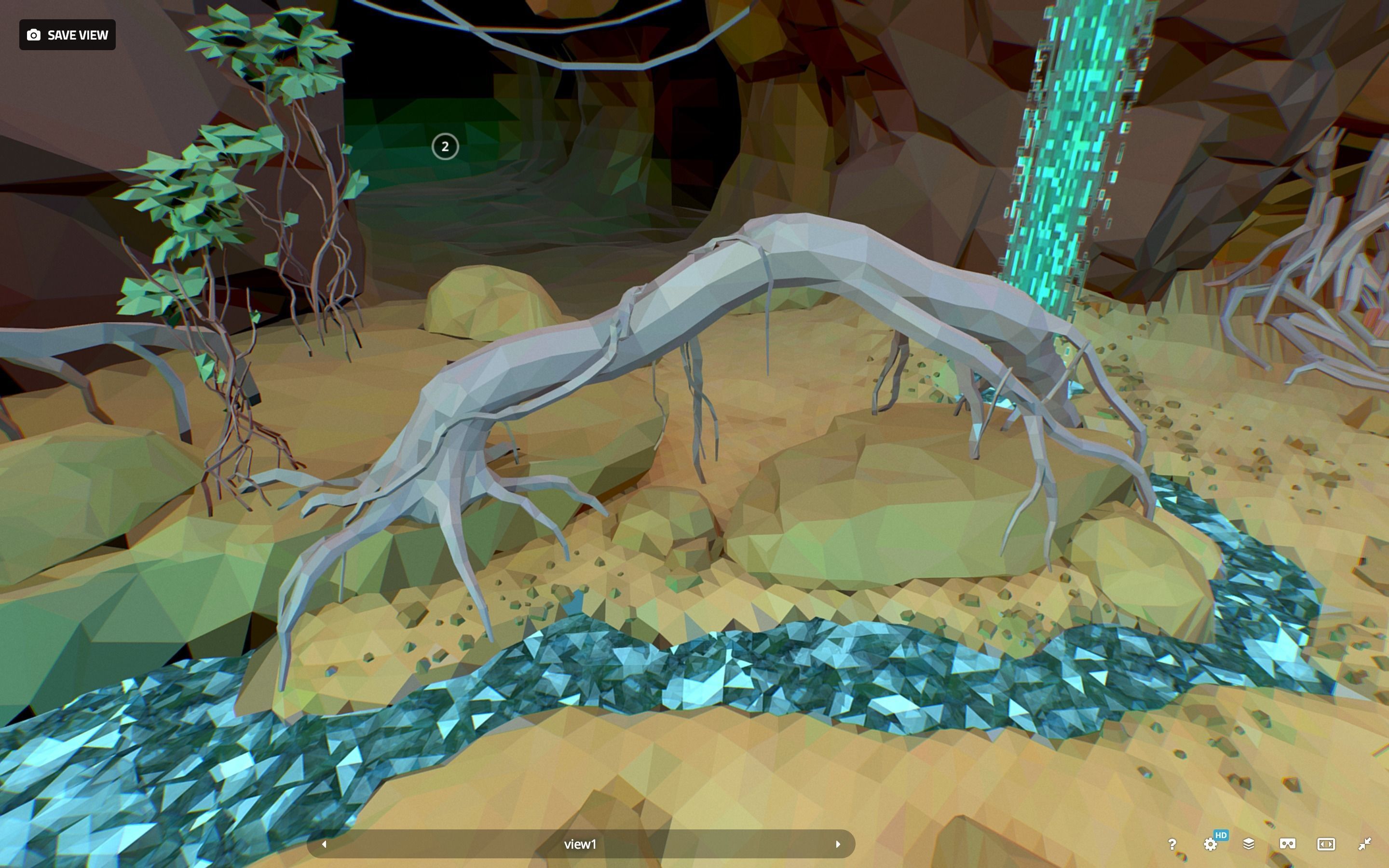 Low Polygon Art Level Sahara Africa Low-poly 3D model_72