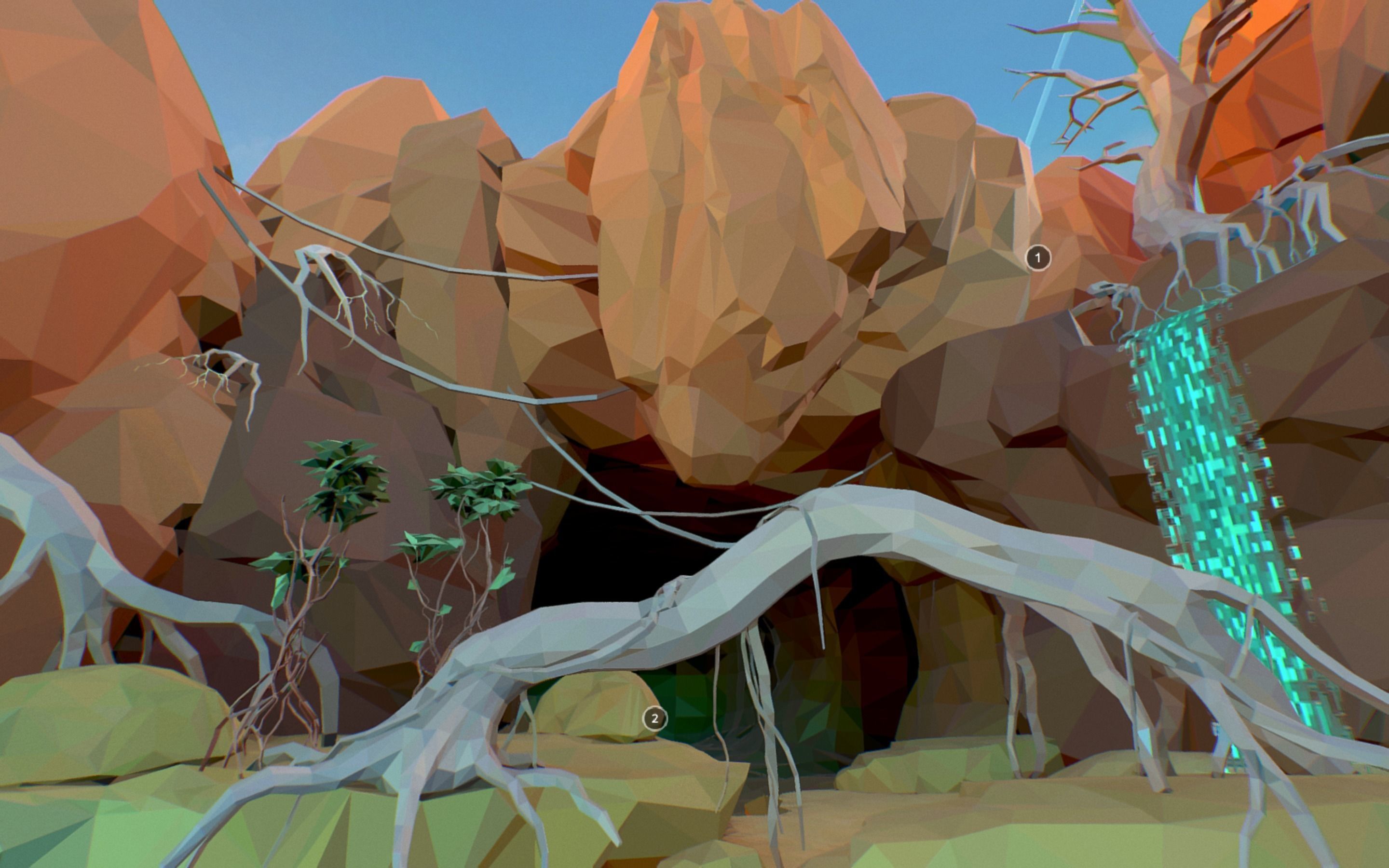 Low Polygon Art Level Sahara Africa Low-poly 3D model_76