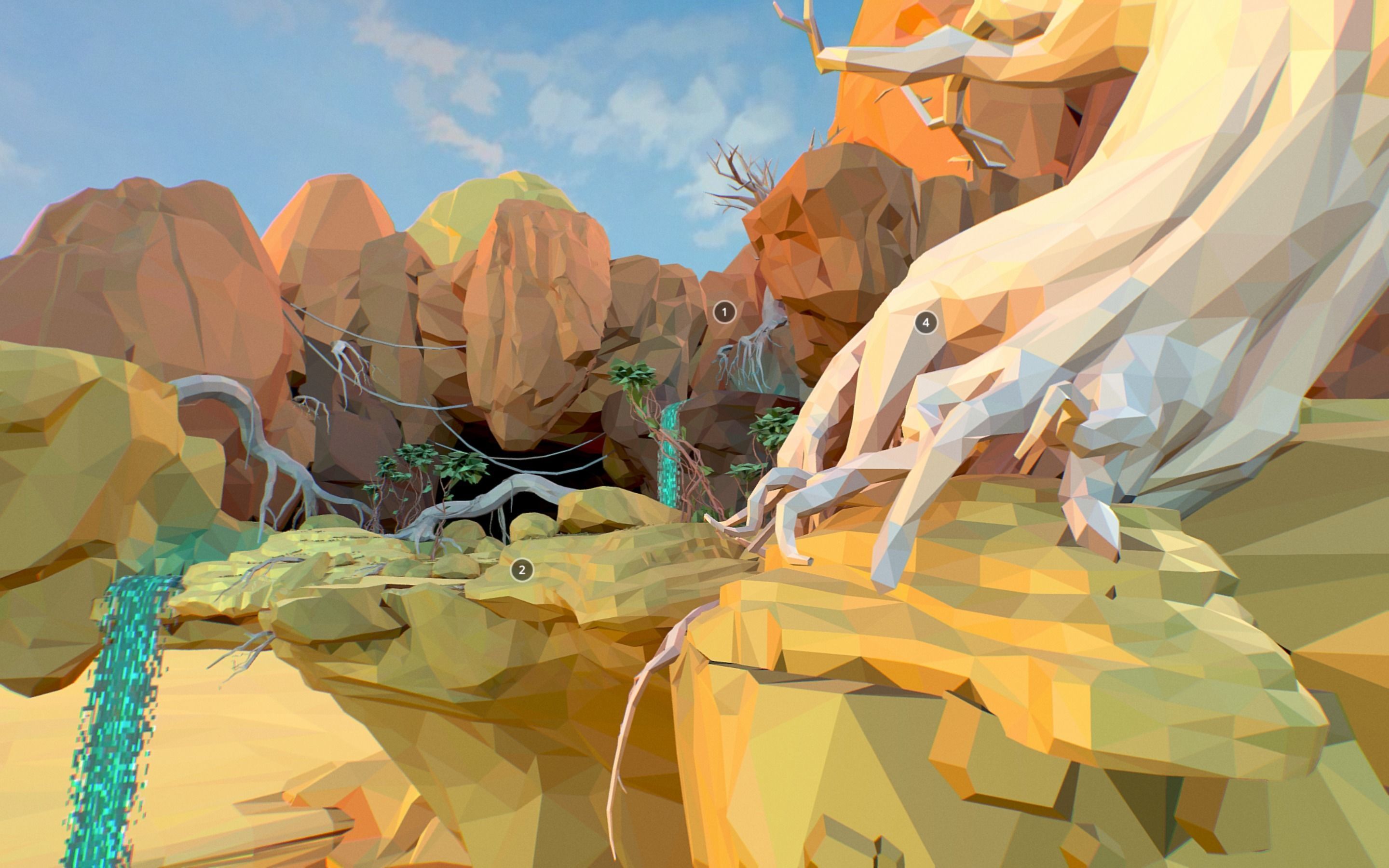 Low Polygon Art Level Sahara Africa Low-poly 3D model_81