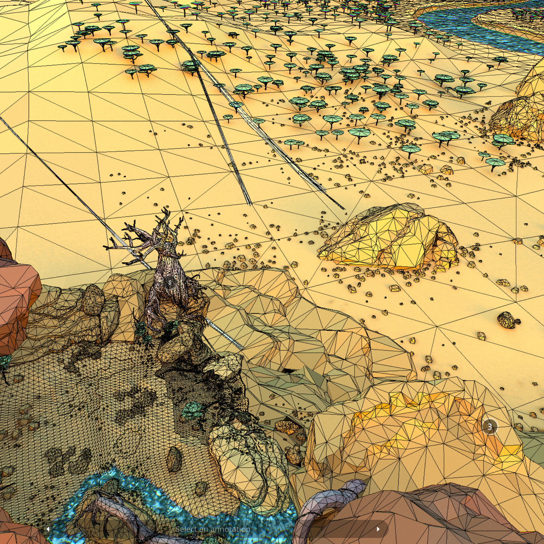 Low Polygon Art Level Sahara Africa Low-poly 3D model_51