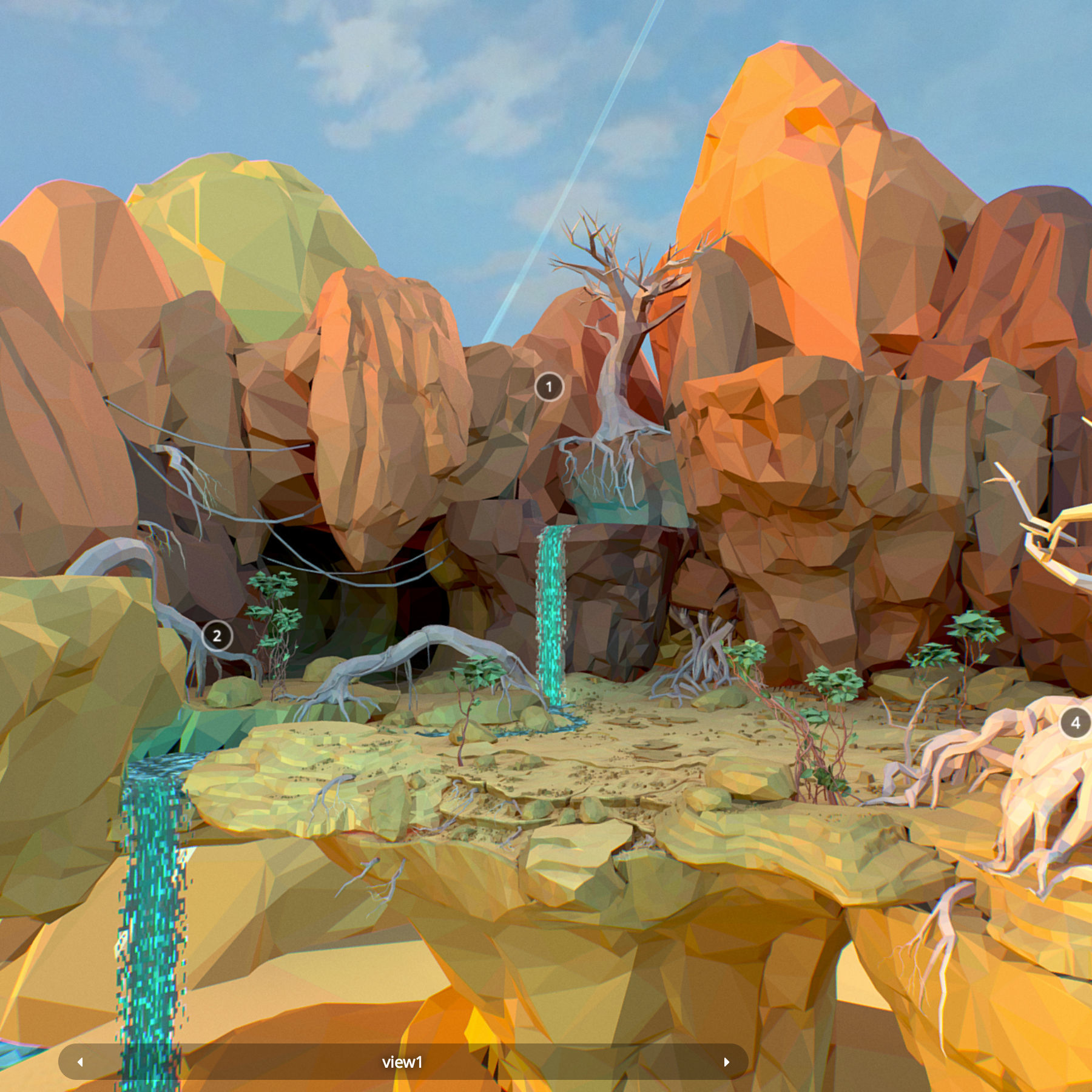 Low Polygon Art Level Sahara Africa Low-poly 3D model_15