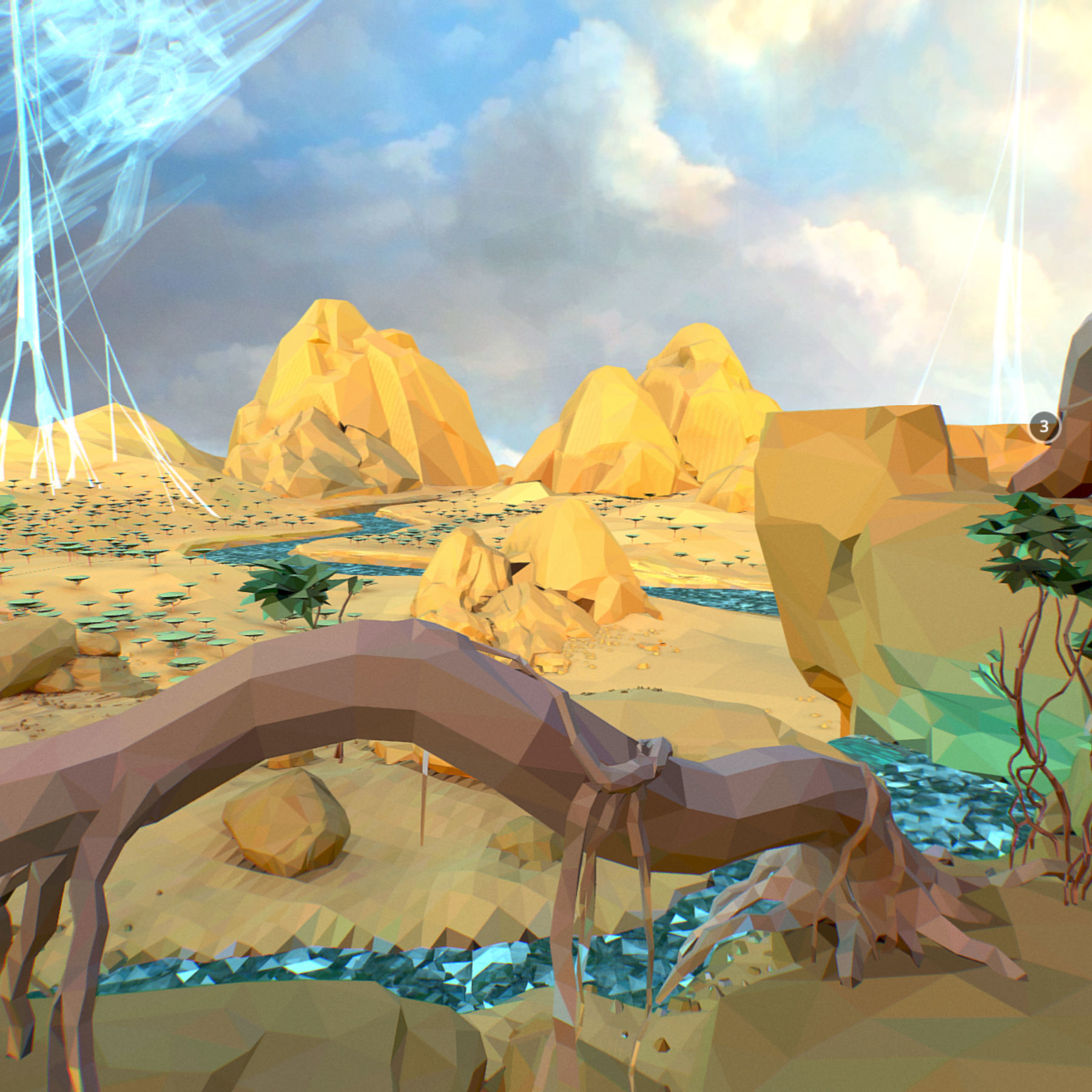 Low Polygon Art Level Sahara Africa Low-poly 3D model_13