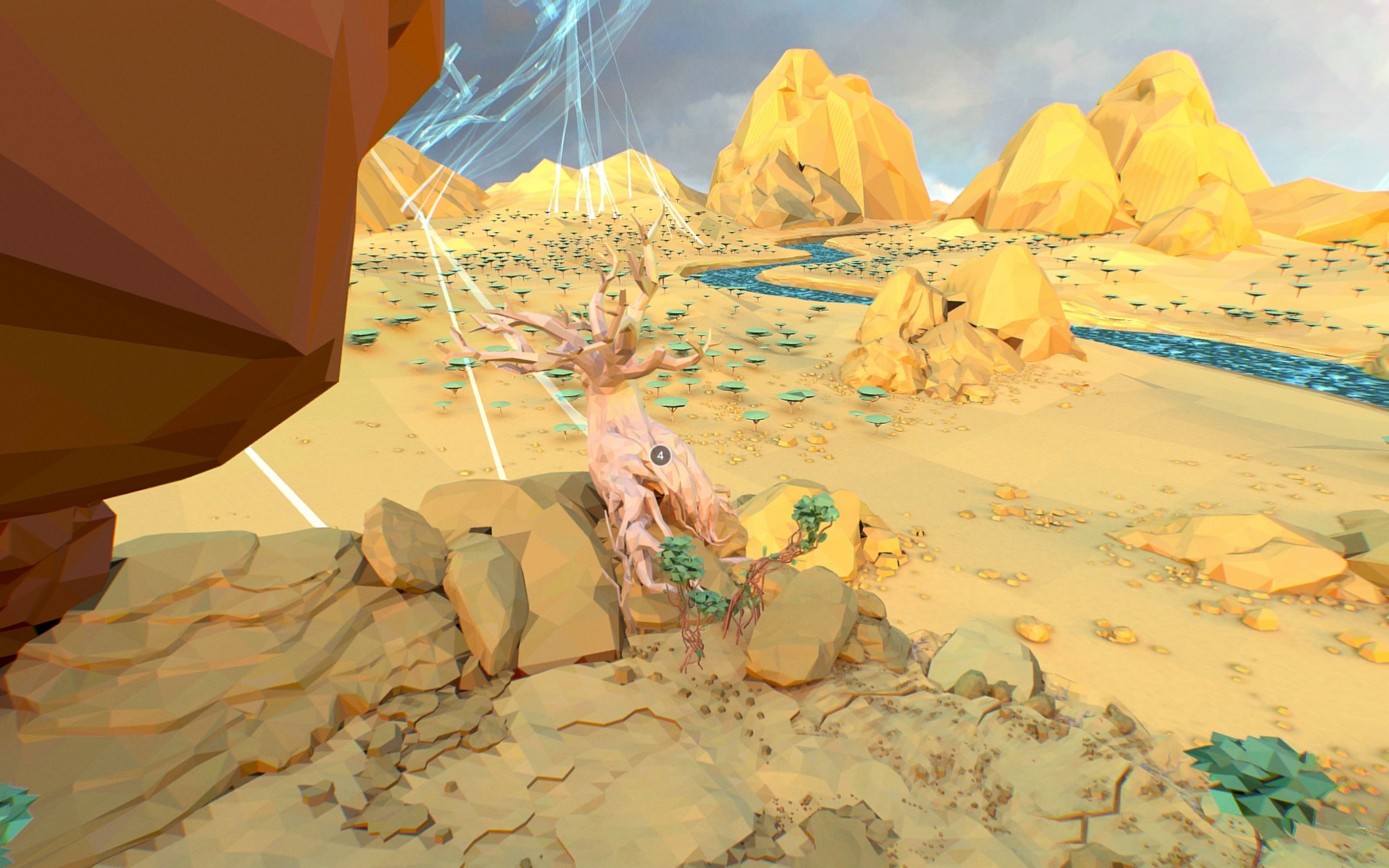 Low Polygon Art Level Sahara Africa Low-poly 3D model_97