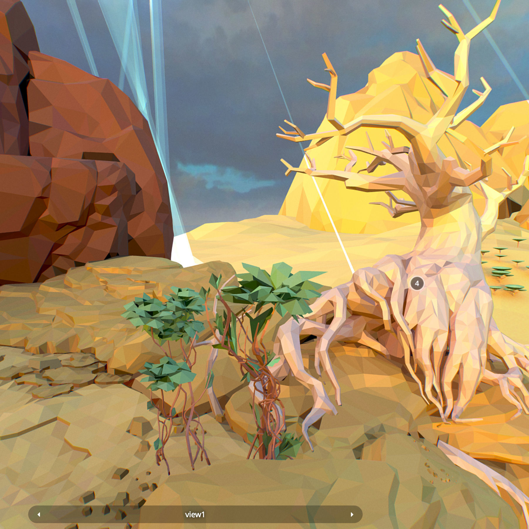 Low Polygon Art Level Sahara Africa Low-poly 3D model_23