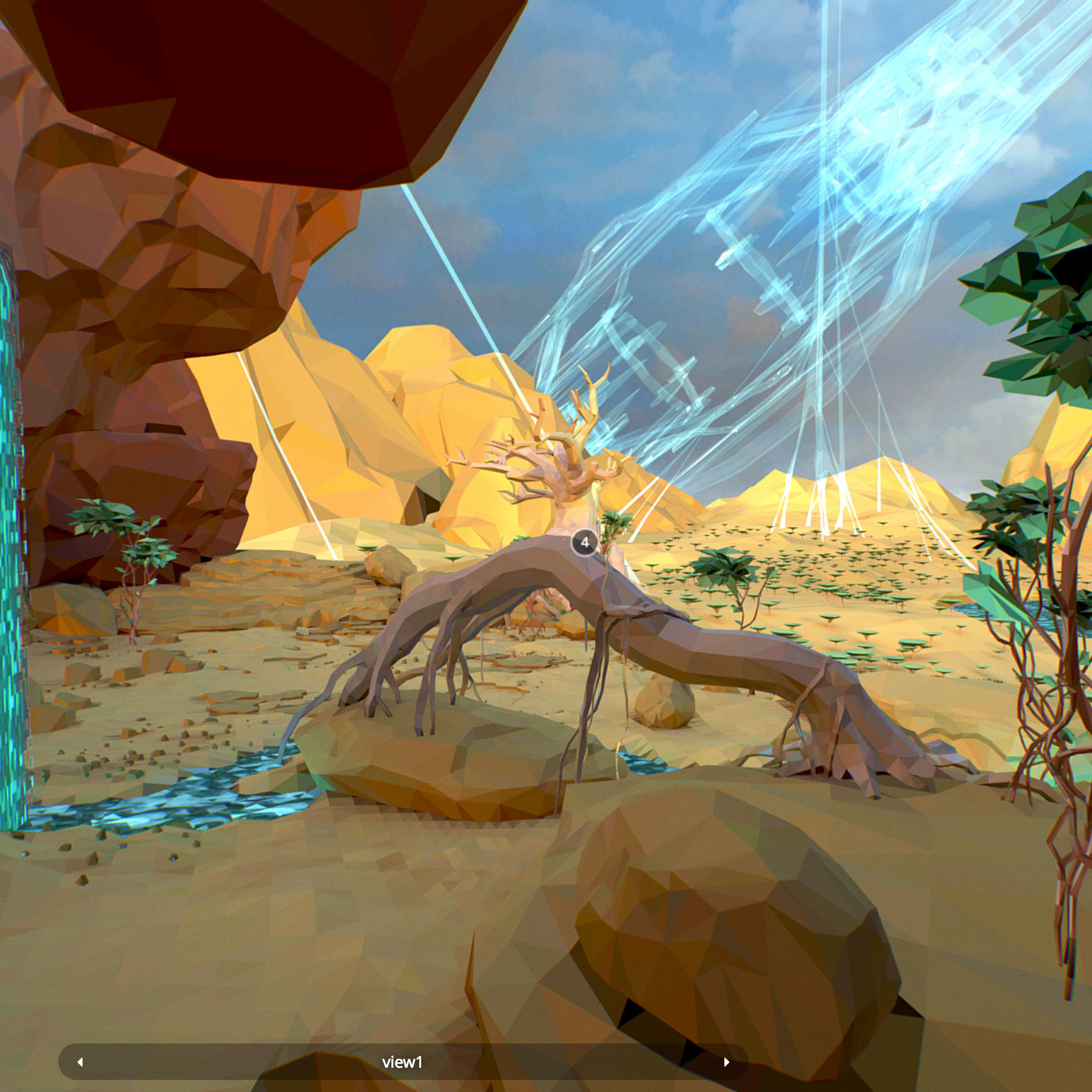 Low Polygon Art Level Sahara Africa Low-poly 3D model_28