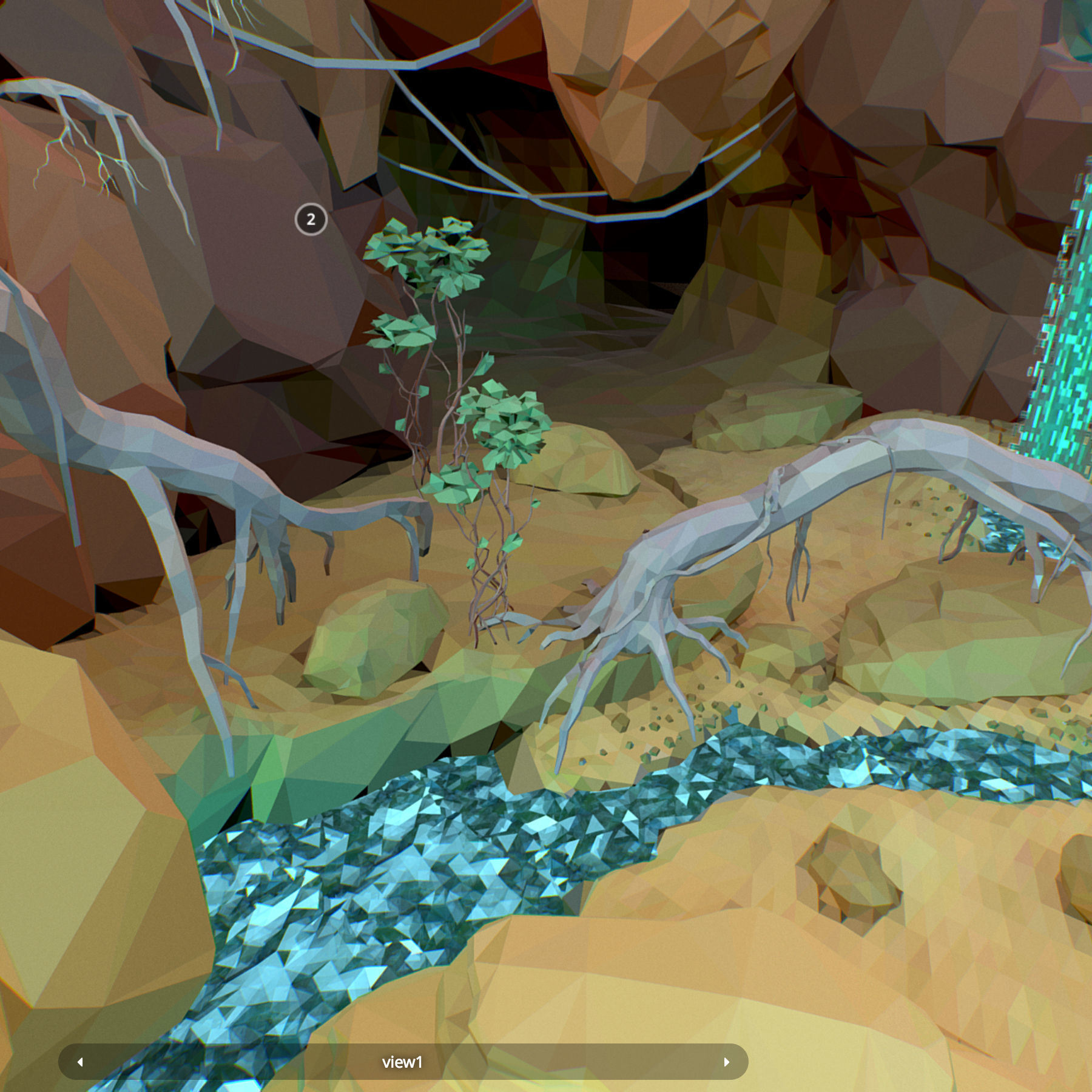 Low Polygon Art Level Sahara Africa Low-poly 3D model_9