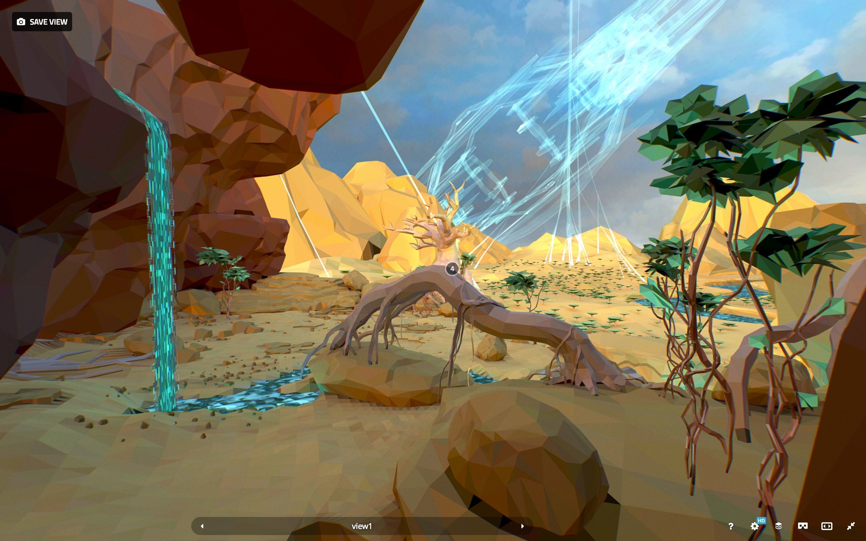 Low Polygon Art Level Sahara Africa Low-poly 3D model_91