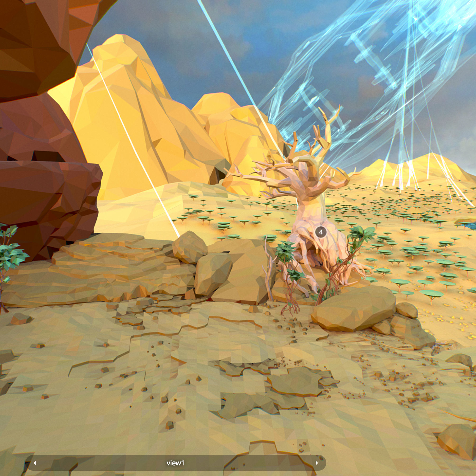 Low Polygon Art Level Sahara Africa Low-poly 3D model_22