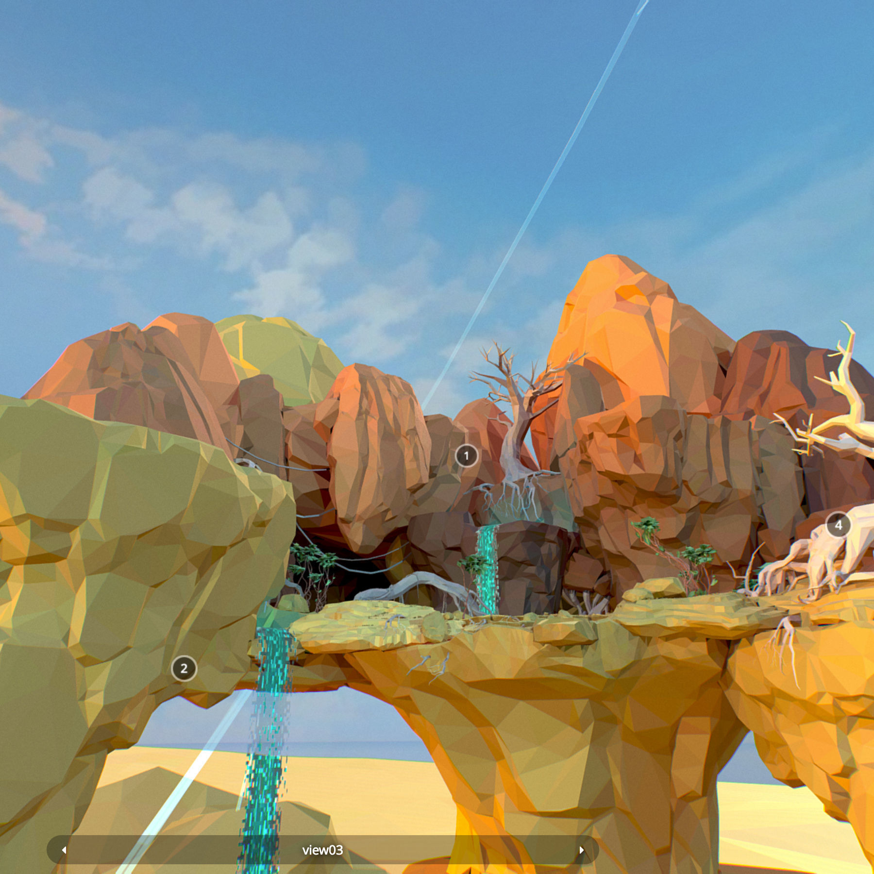 Low Polygon Art Level Sahara Africa Low-poly 3D model_48