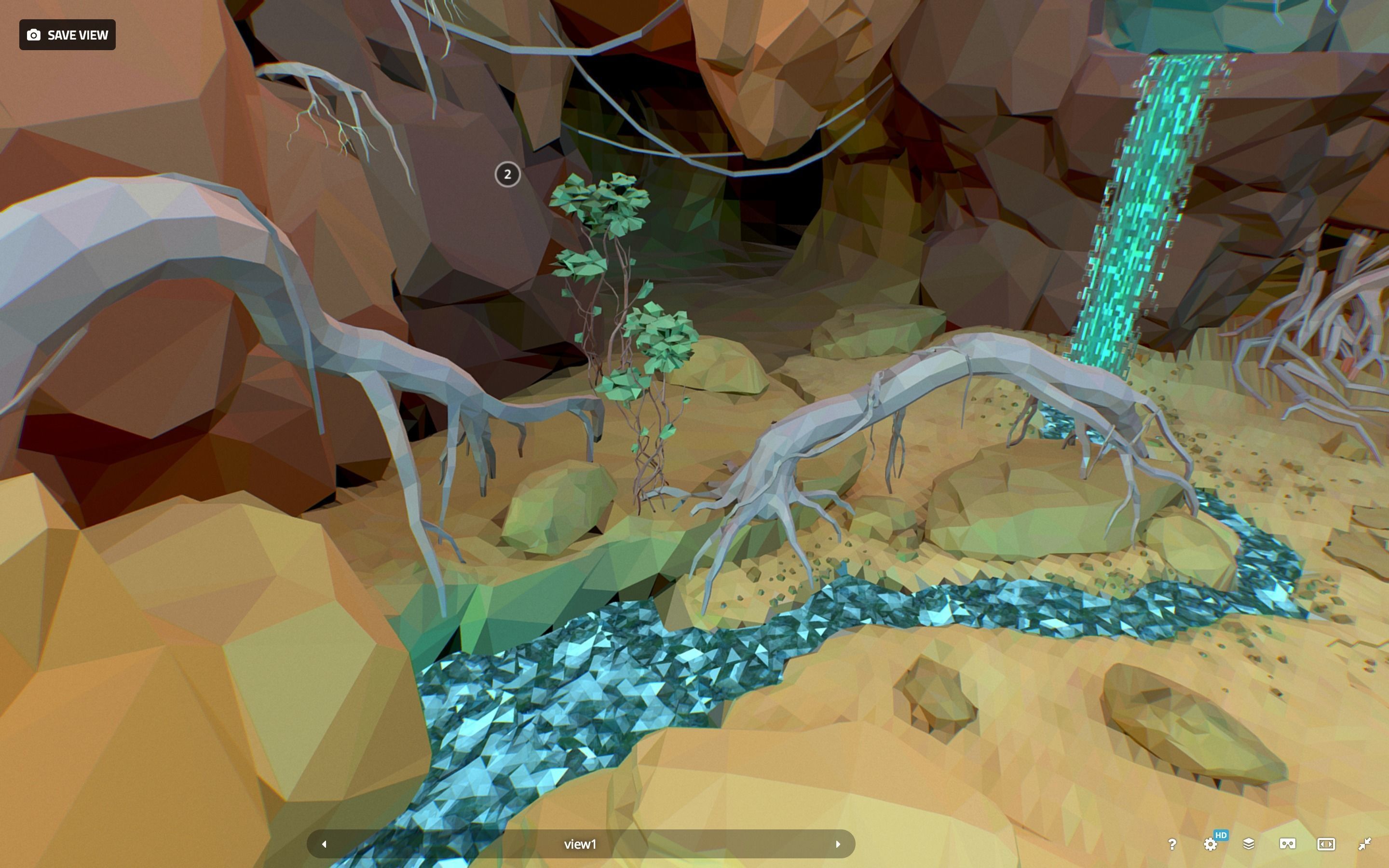 Low Polygon Art Level Sahara Africa Low-poly 3D model_70