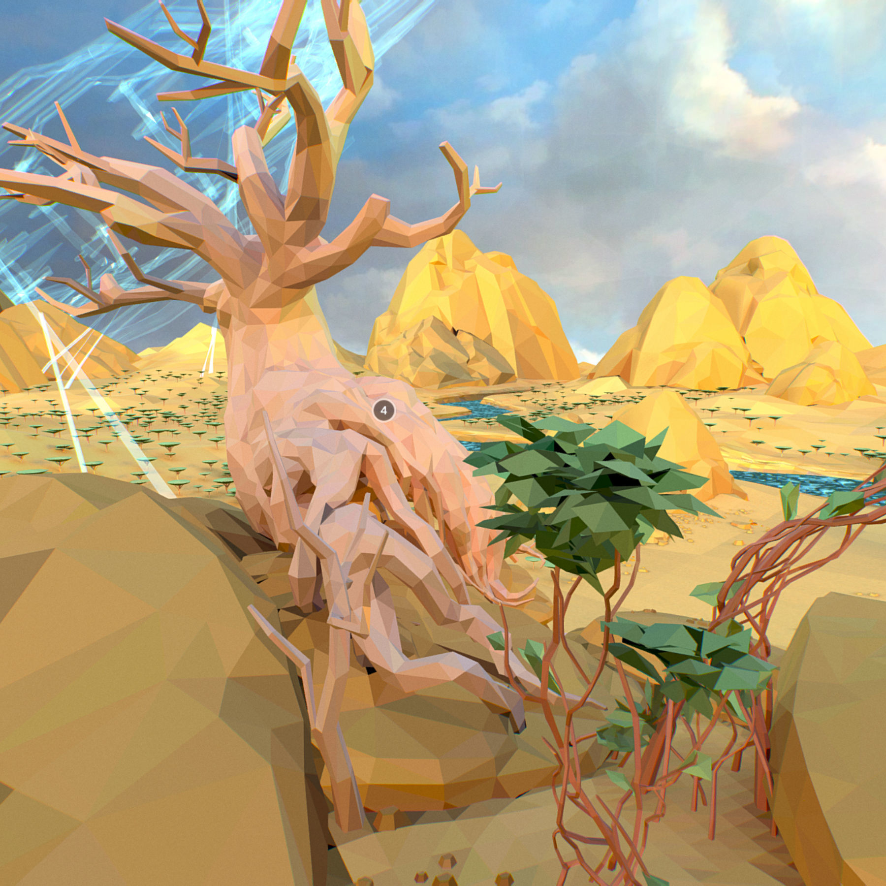 Low Polygon Art Level Sahara Africa Low-poly 3D model_35