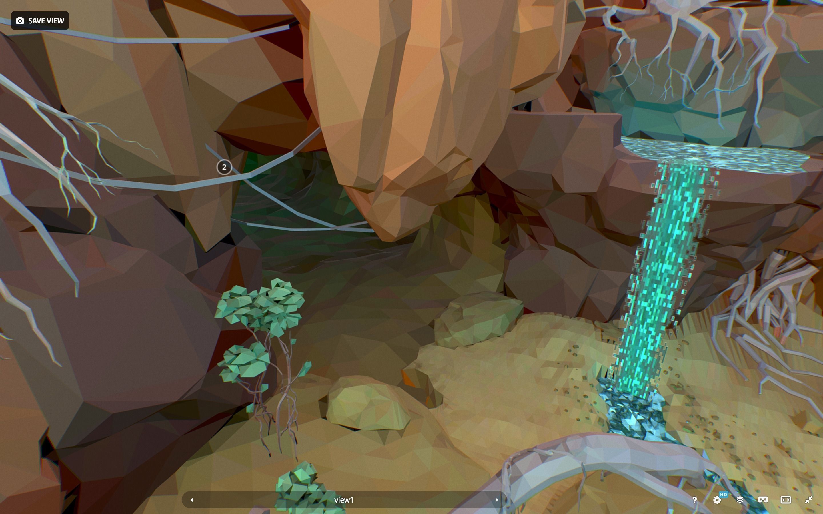 Low Polygon Art Level Sahara Africa Low-poly 3D model_87