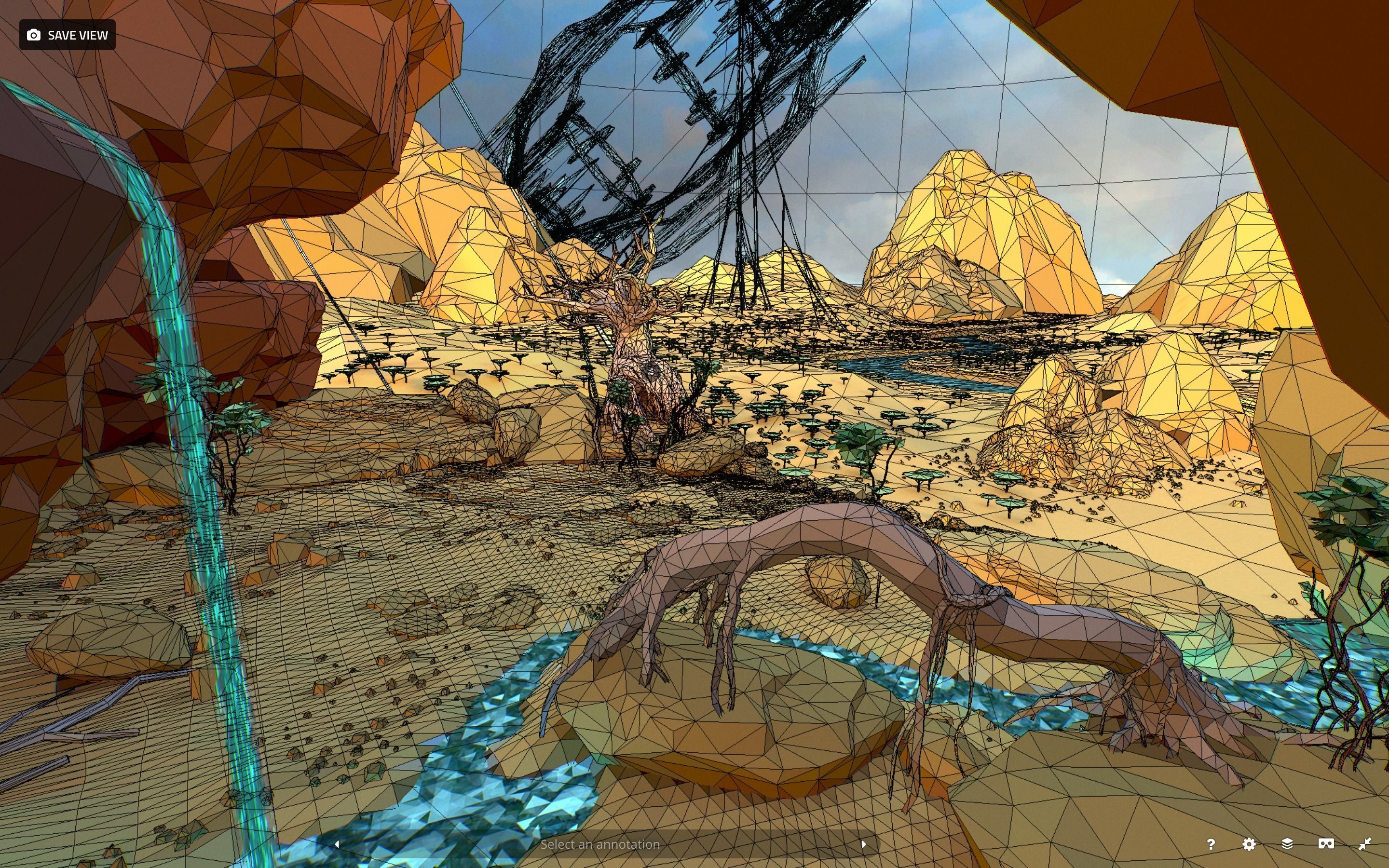 Low Polygon Art Level Sahara Africa Low-poly 3D model_107