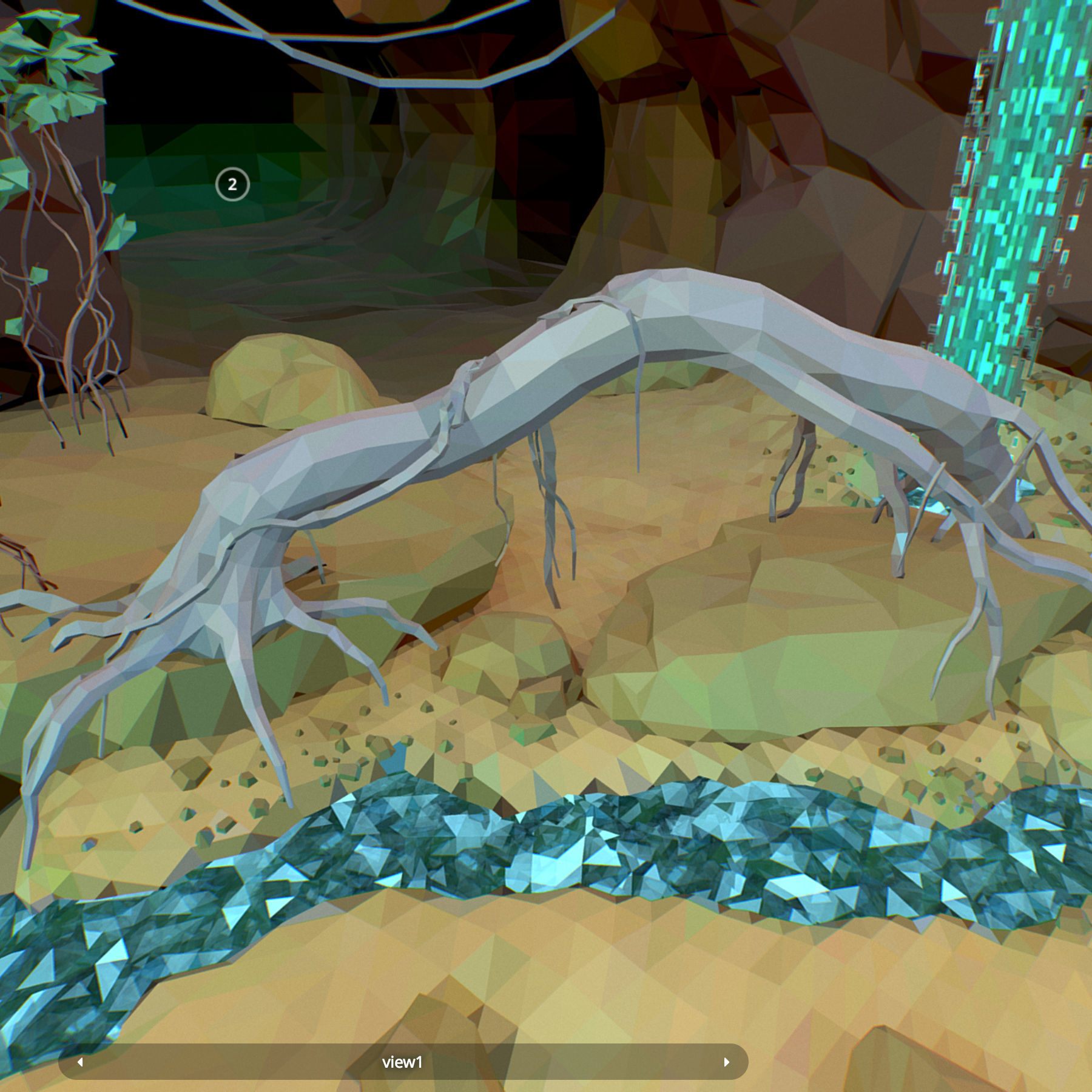 Low Polygon Art Level Sahara Africa Low-poly 3D model_16