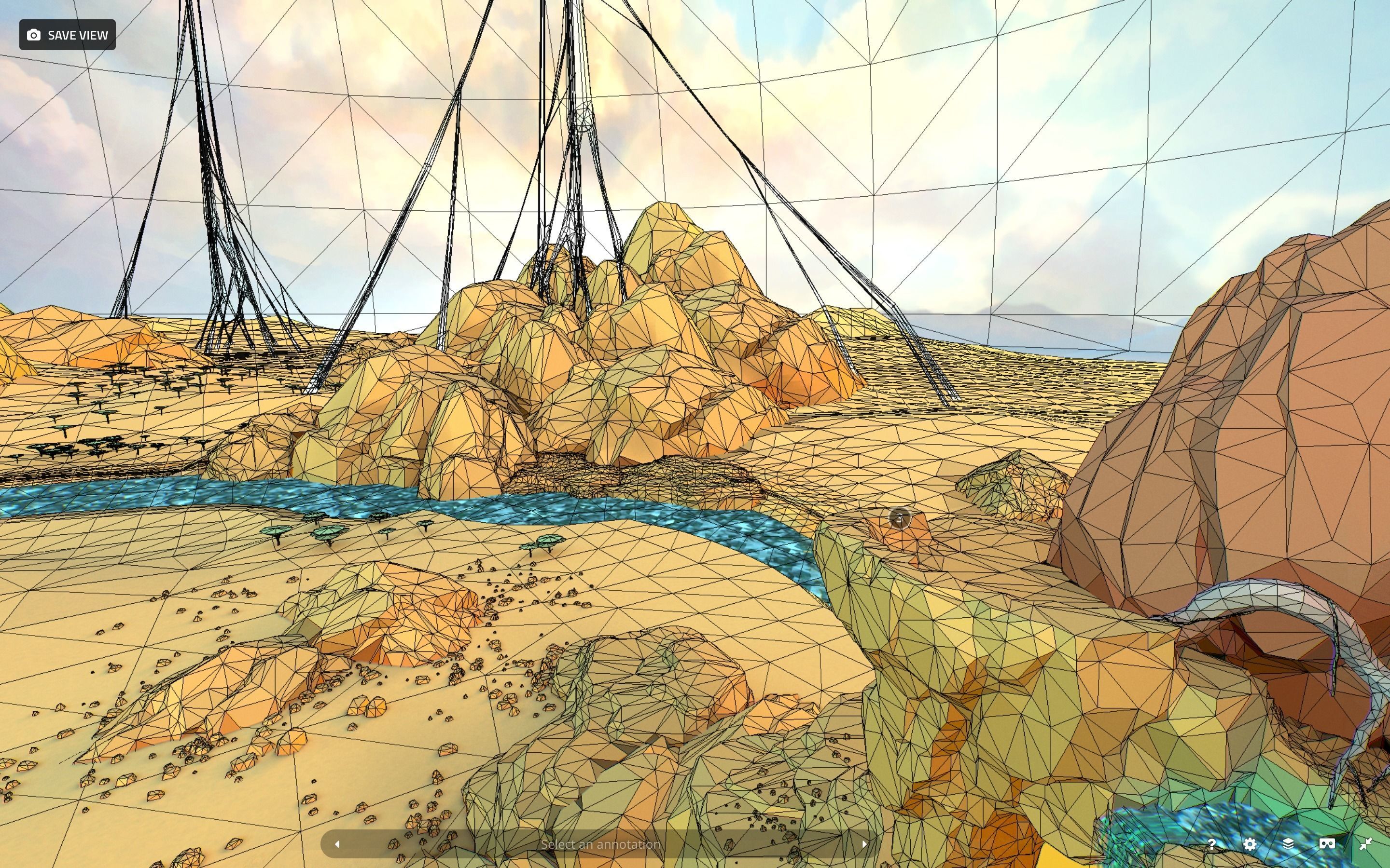 Low Polygon Art Level Sahara Africa Low-poly 3D model_117