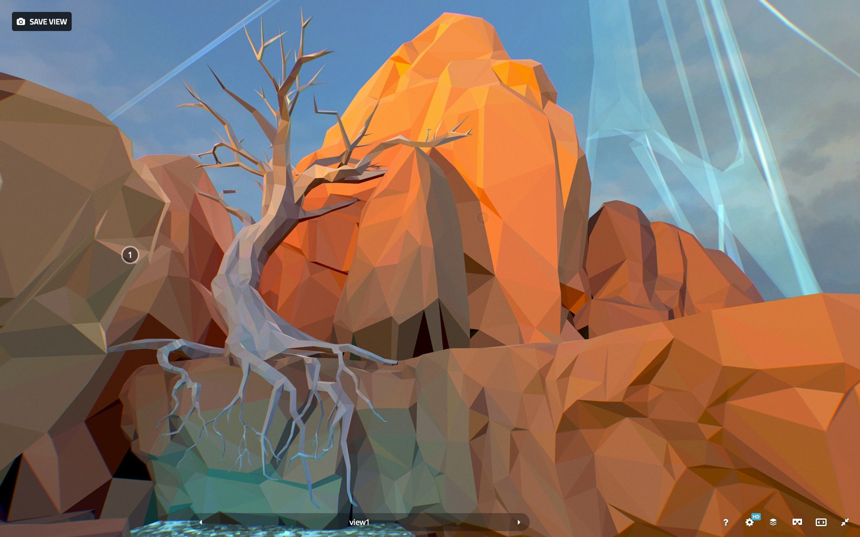 Low Polygon Art Level Sahara Africa Low-poly 3D model_88