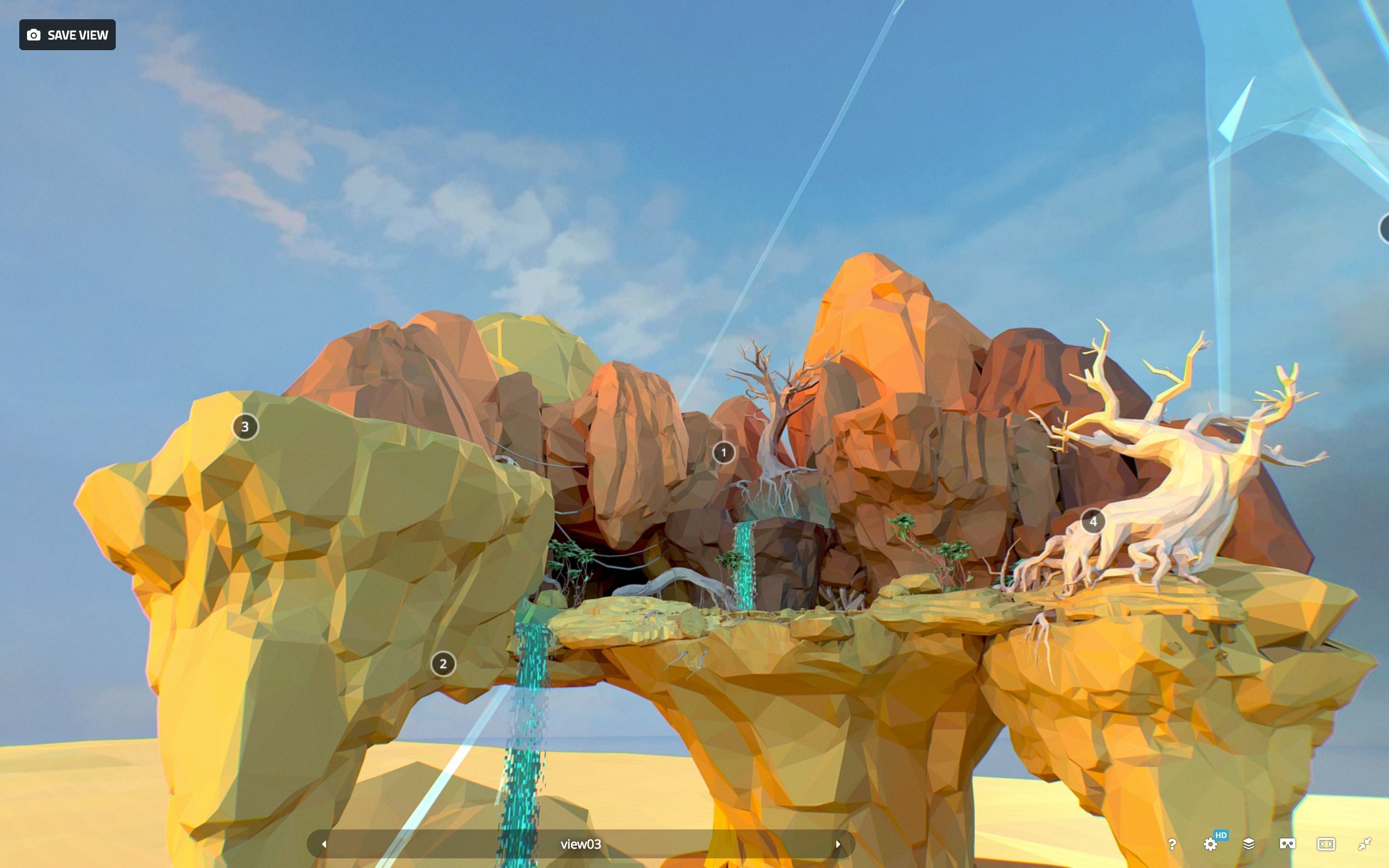 Low Polygon Art Level Sahara Africa Low-poly 3D model_109