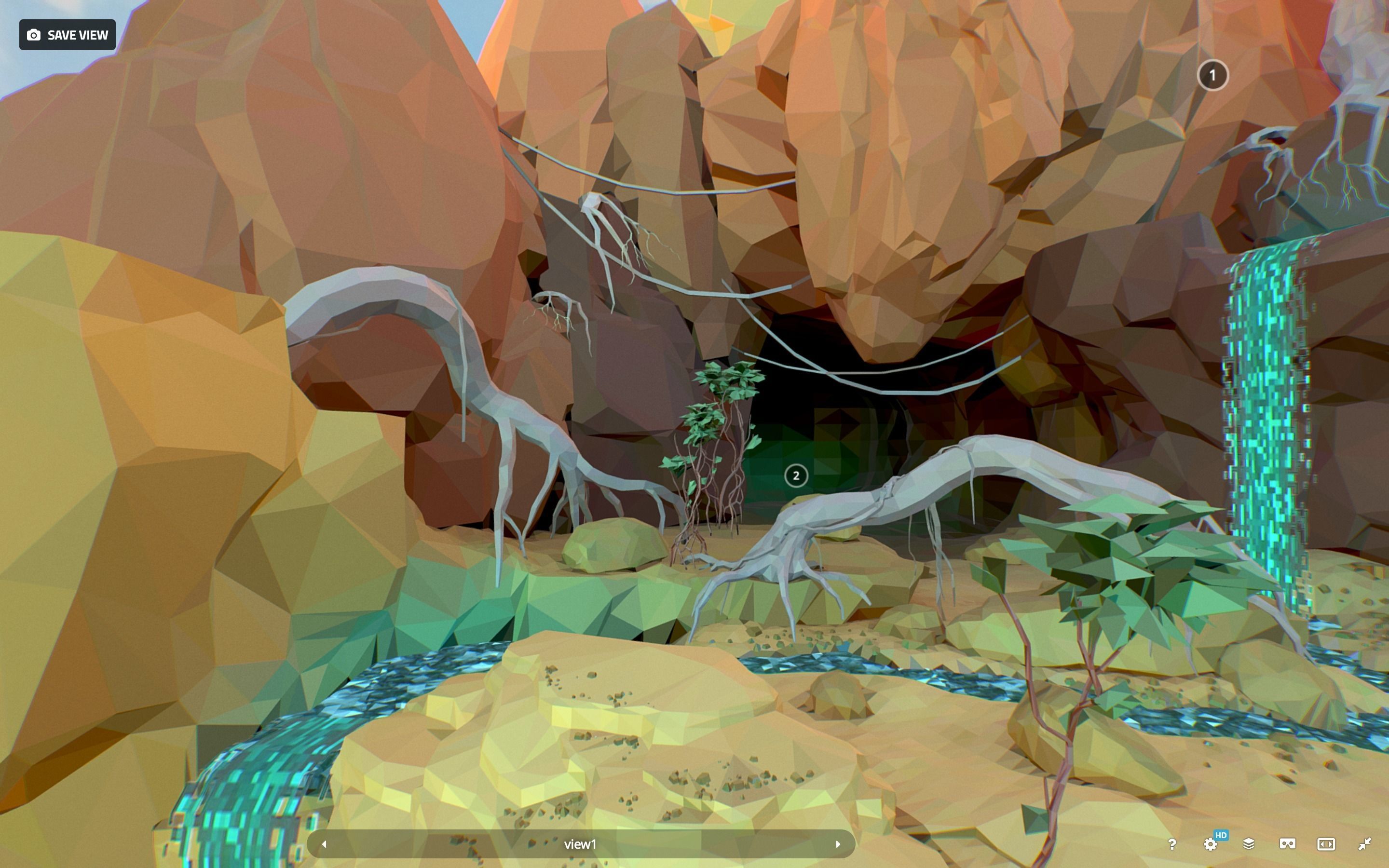 Low Polygon Art Level Sahara Africa Low-poly 3D model_74