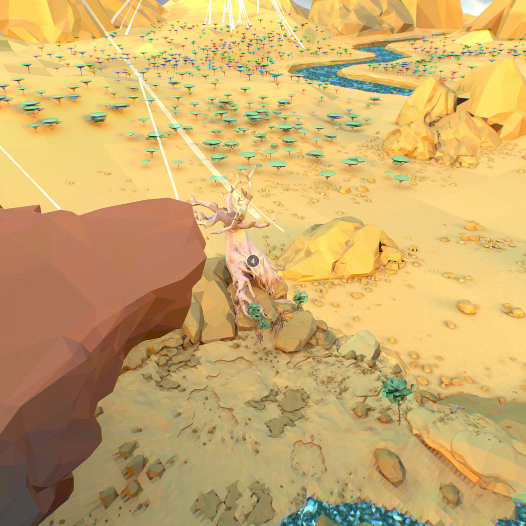 Low Polygon Art Level Sahara Africa Low-poly 3D model_36