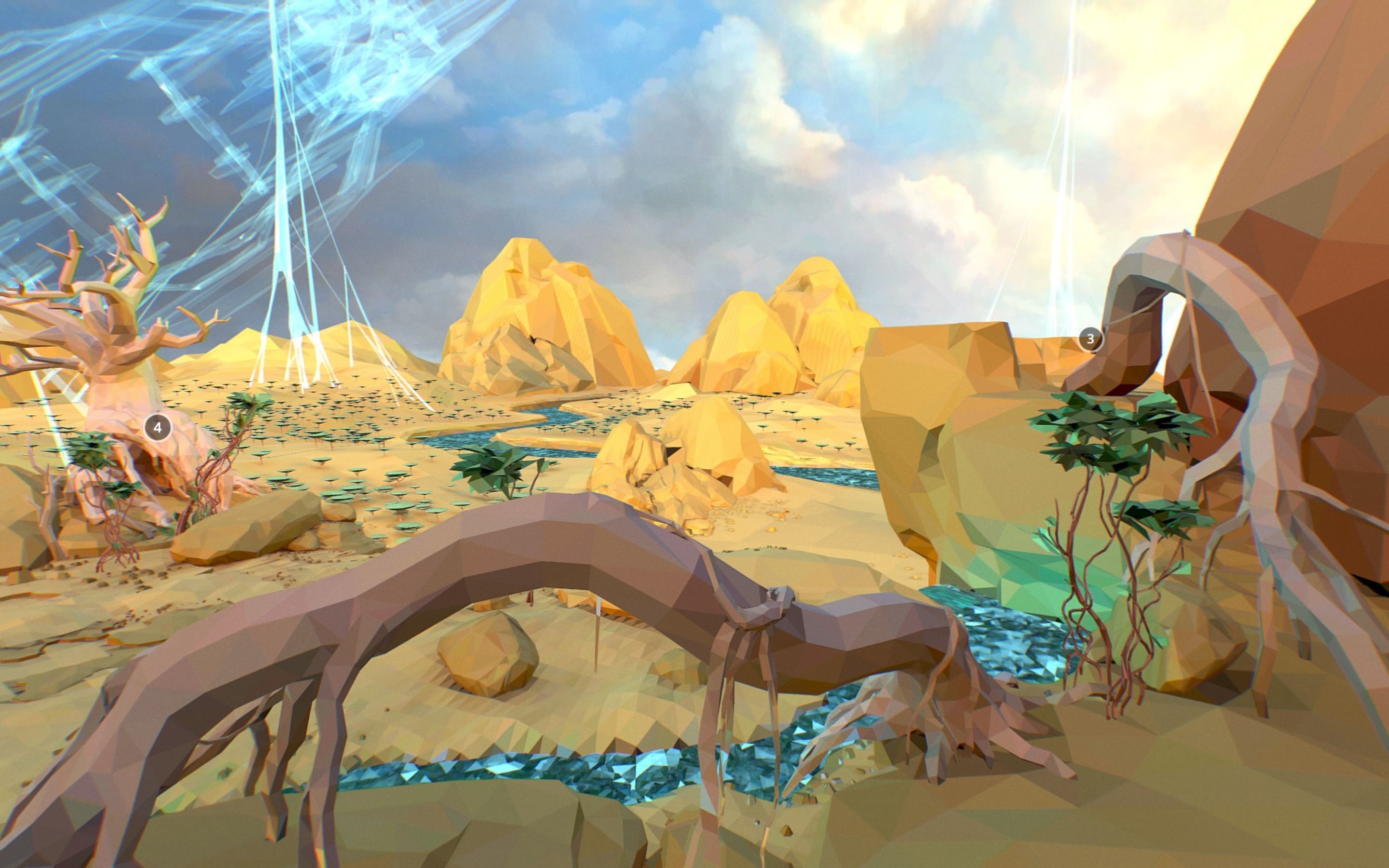 Low Polygon Art Level Sahara Africa Low-poly 3D model_79