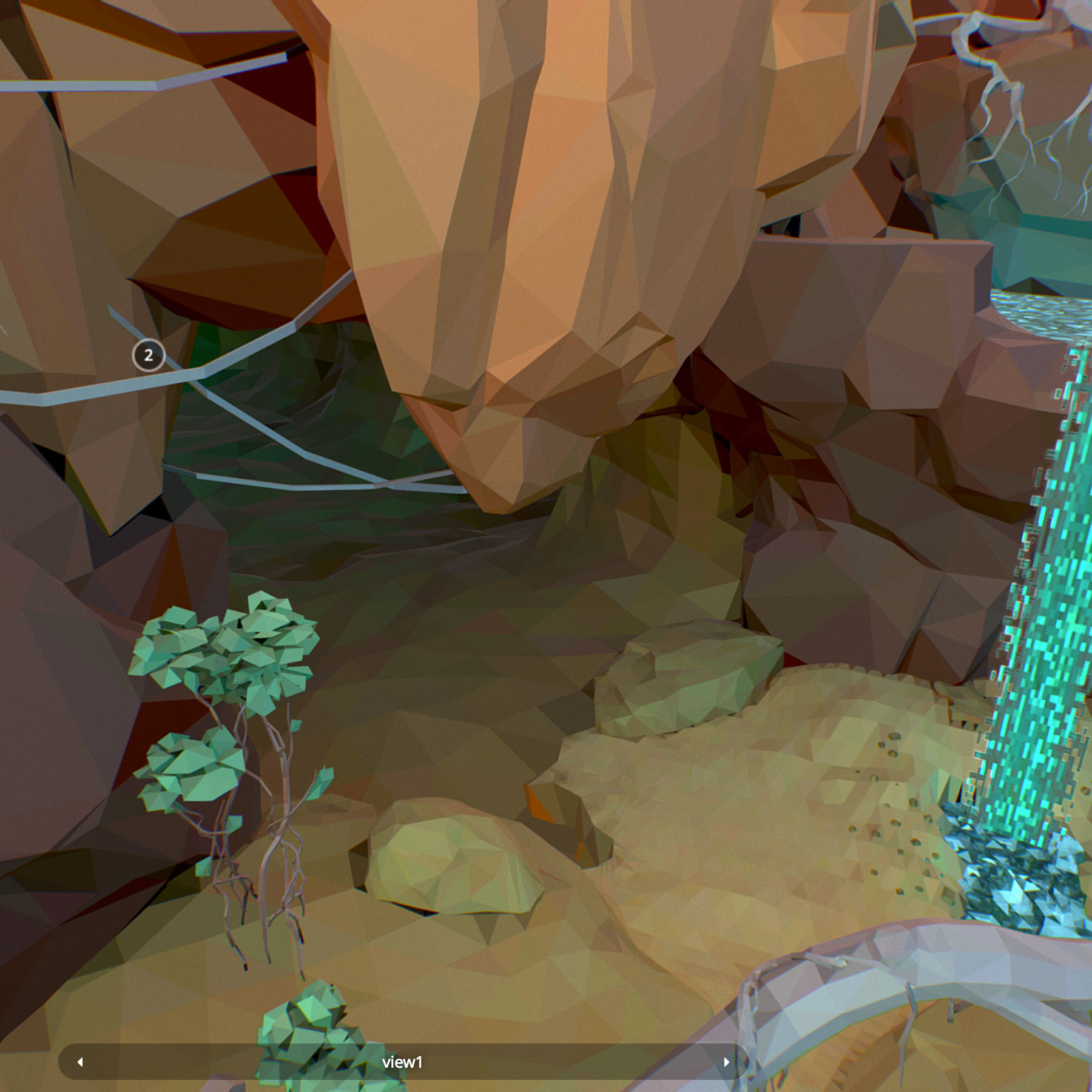 Low Polygon Art Level Sahara Africa Low-poly 3D model_29