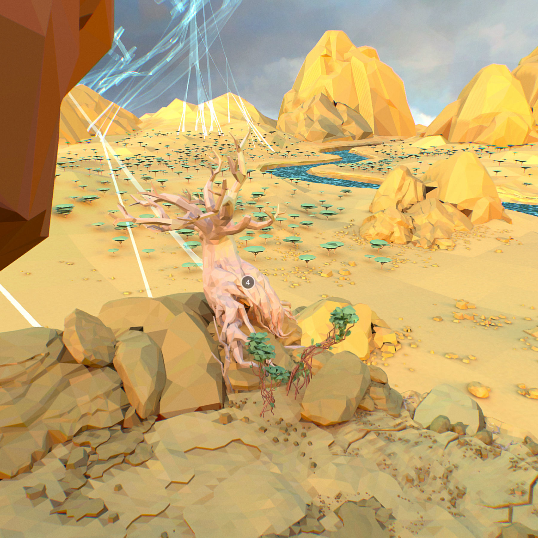 Low Polygon Art Level Sahara Africa Low-poly 3D model_37