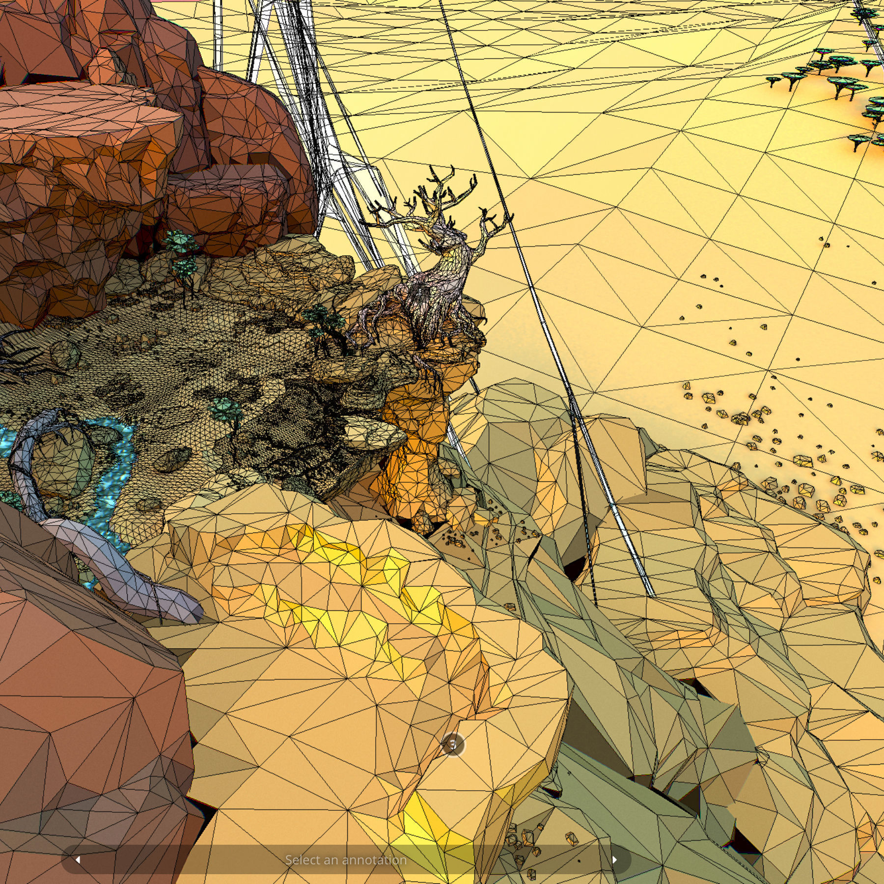 Low Polygon Art Level Sahara Africa Low-poly 3D model_49