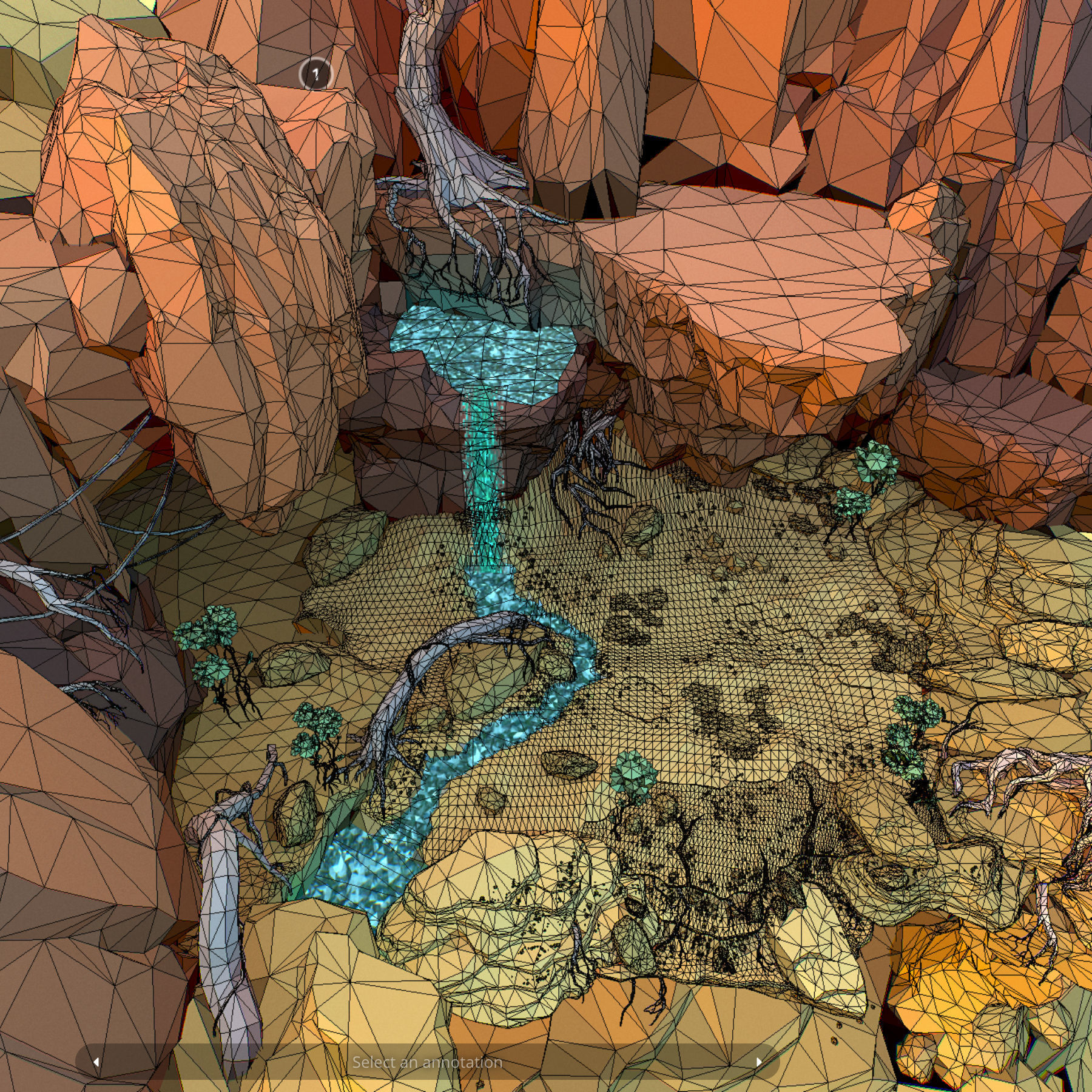 Low Polygon Art Level Sahara Africa Low-poly 3D model_52