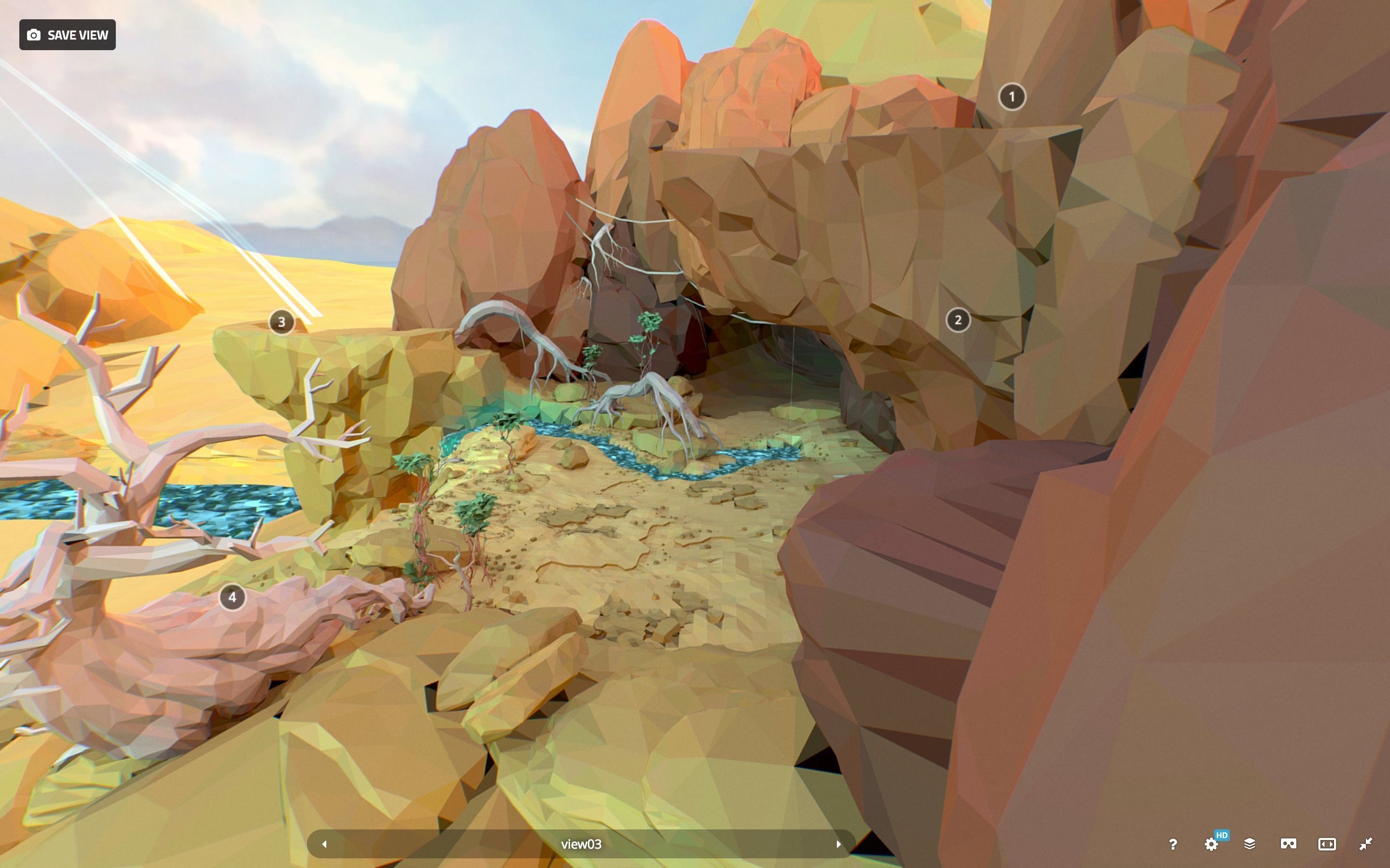 Low Polygon Art Level Sahara Africa Low-poly 3D model_65