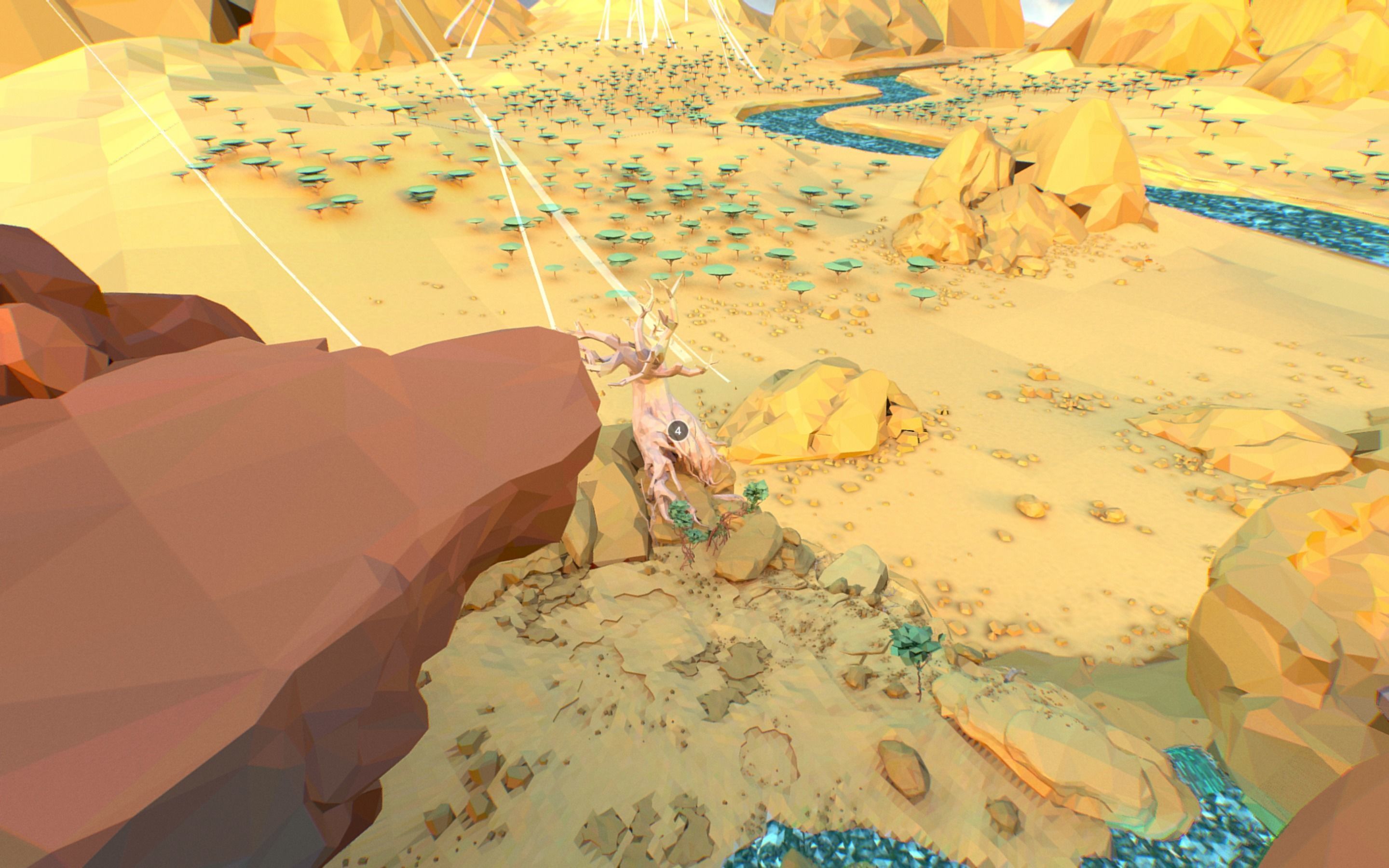 Low Polygon Art Level Sahara Africa Low-poly 3D model_96