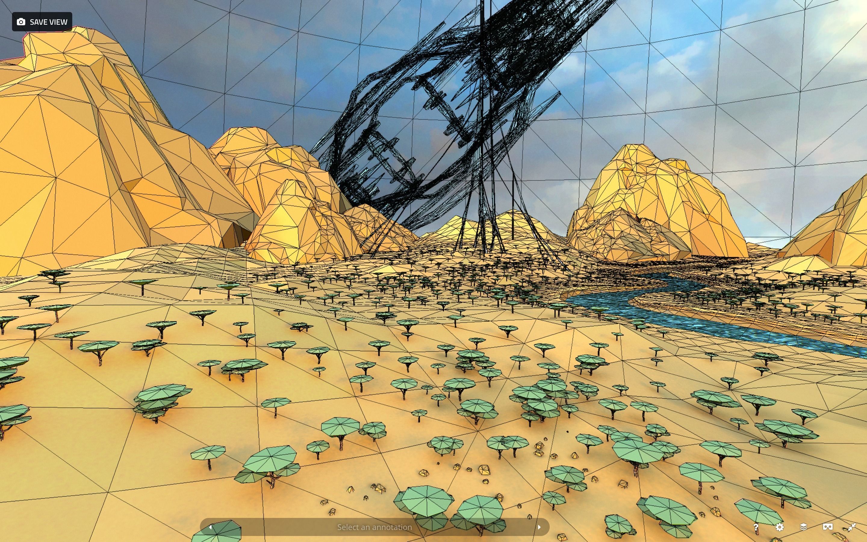 Low Polygon Art Level Sahara Africa Low-poly 3D model_118