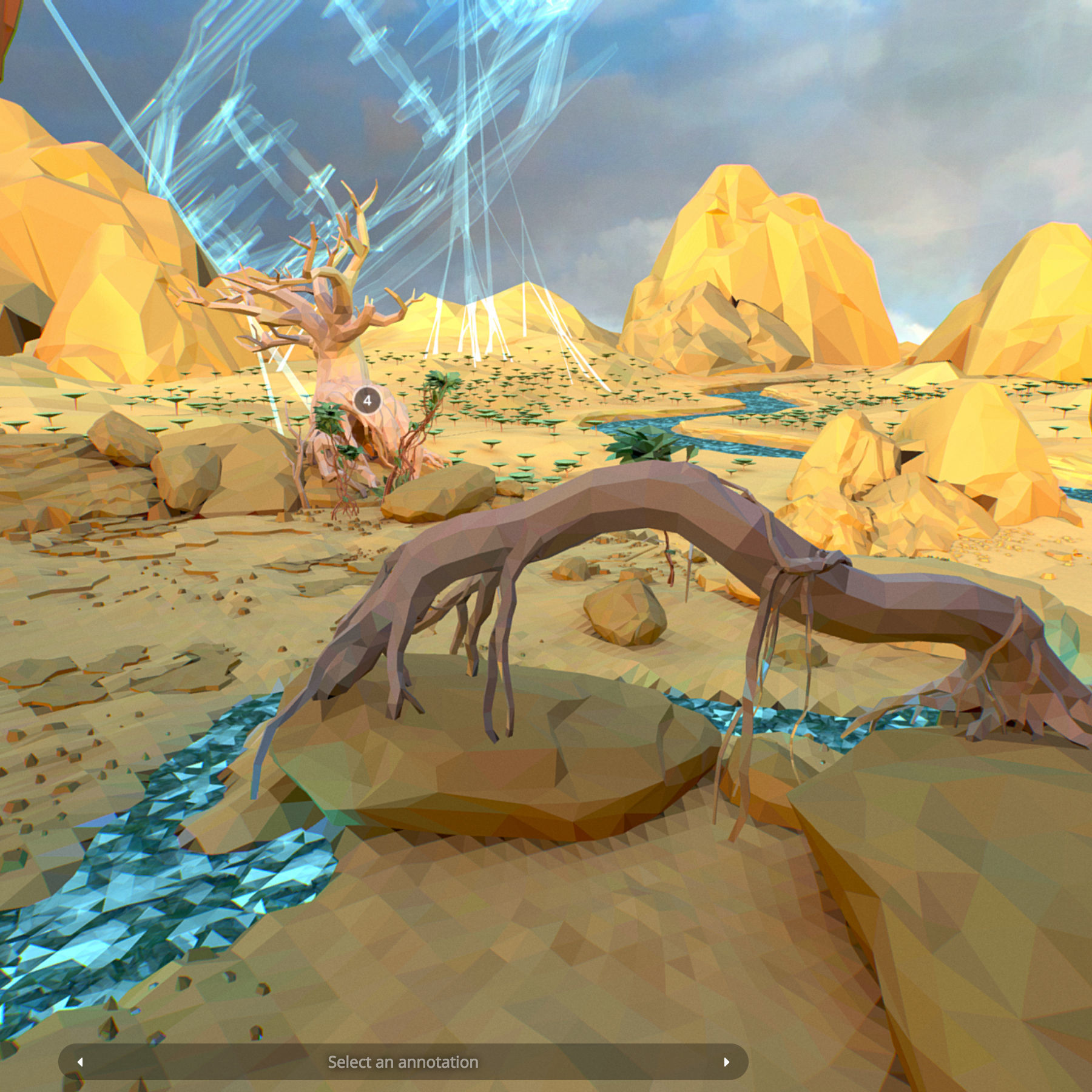 Low Polygon Art Level Sahara Africa Low-poly 3D model_3