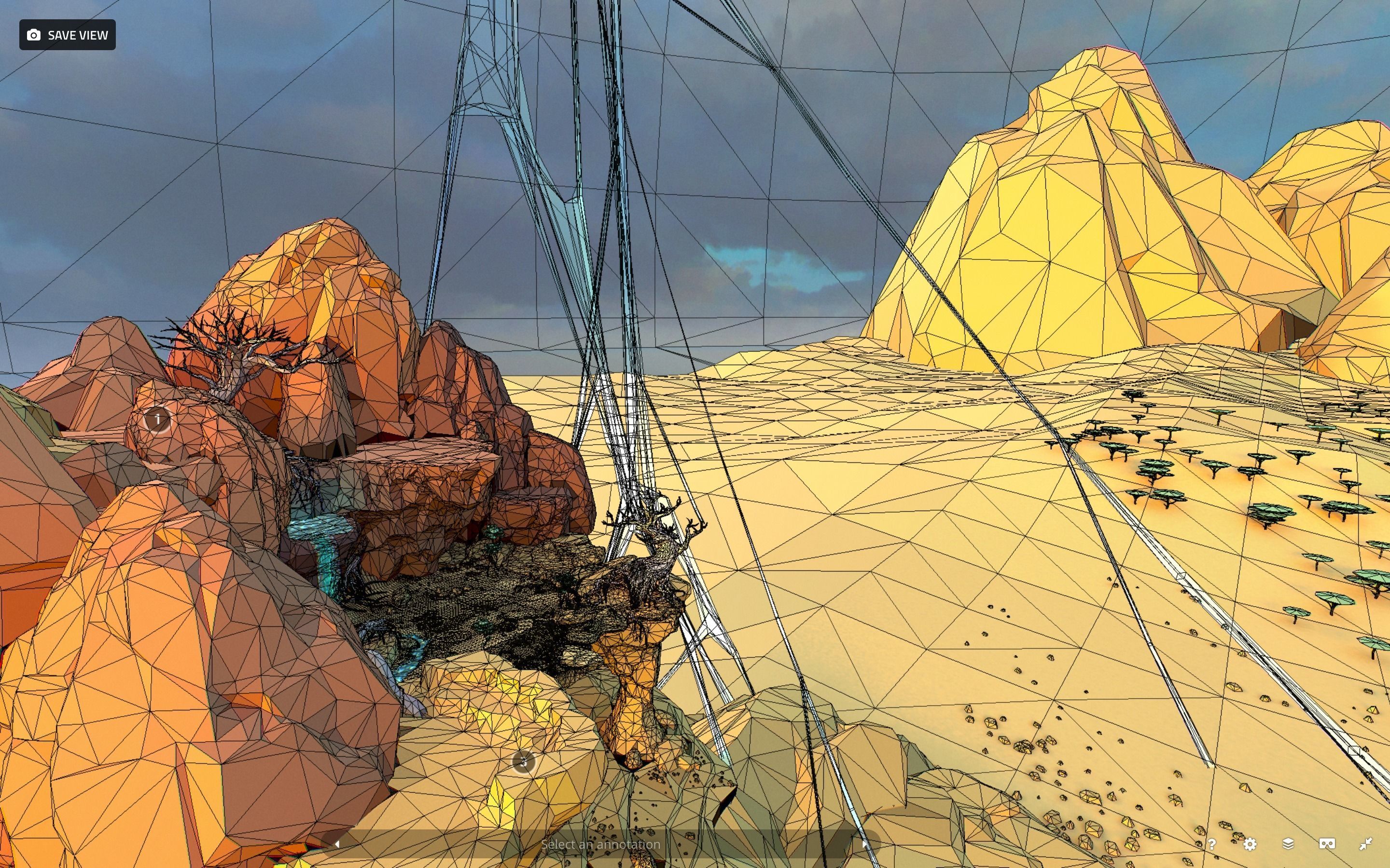 Low Polygon Art Level Sahara Africa Low-poly 3D model_110