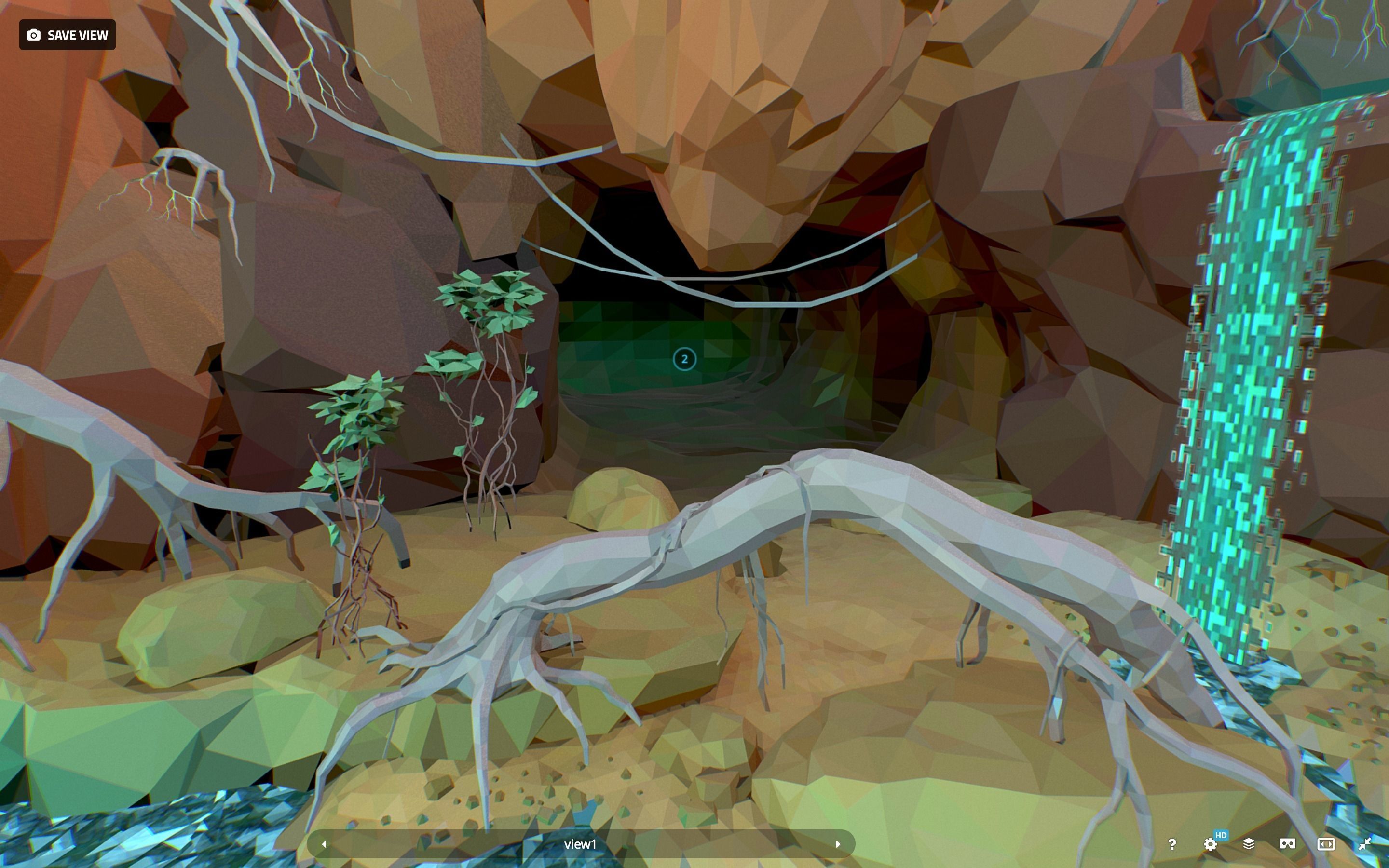 Low Polygon Art Level Sahara Africa Low-poly 3D model_71