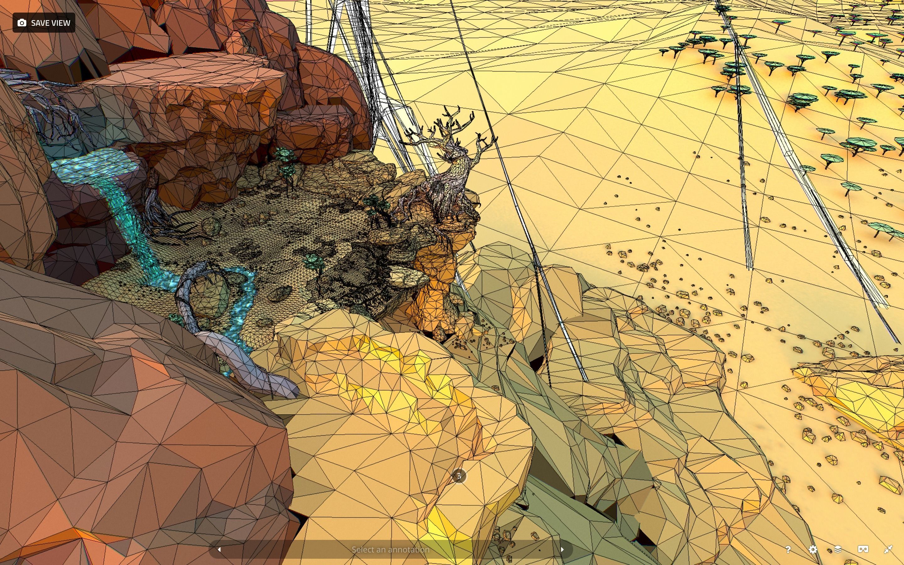 Low Polygon Art Level Sahara Africa Low-poly 3D model_114