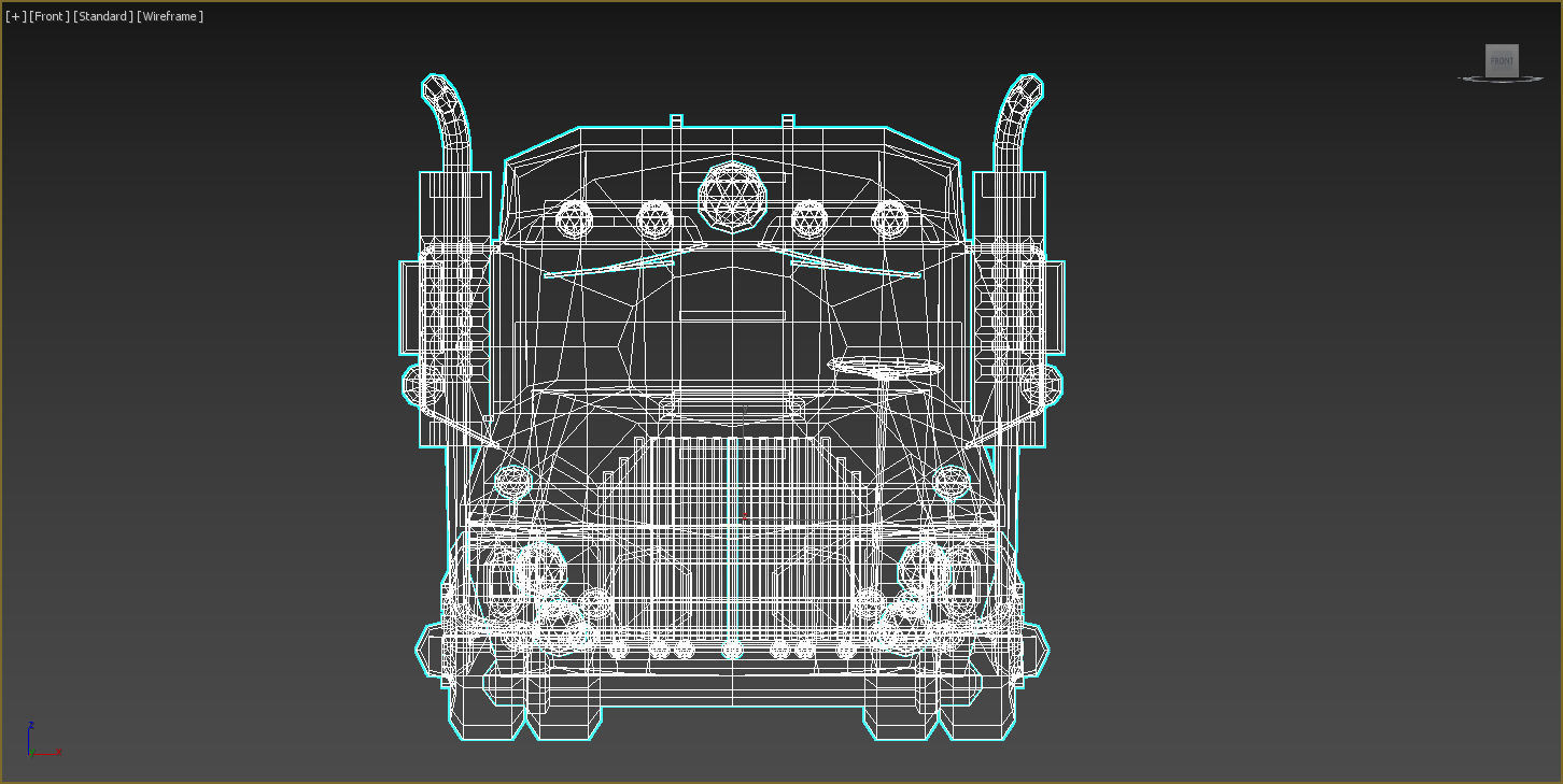 Low-Poly Cartoon Tank Truck Low-poly 3D model_13
