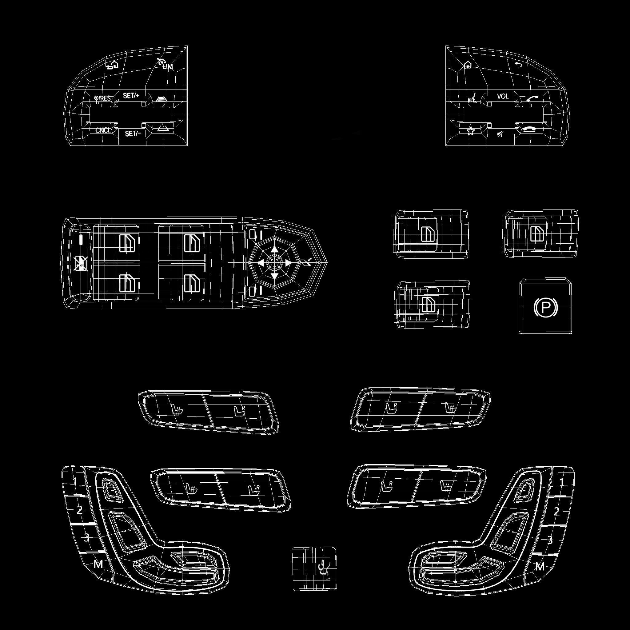 Mercedes-Benz CLS AMG Line 2019 detailed interior 3D model_28