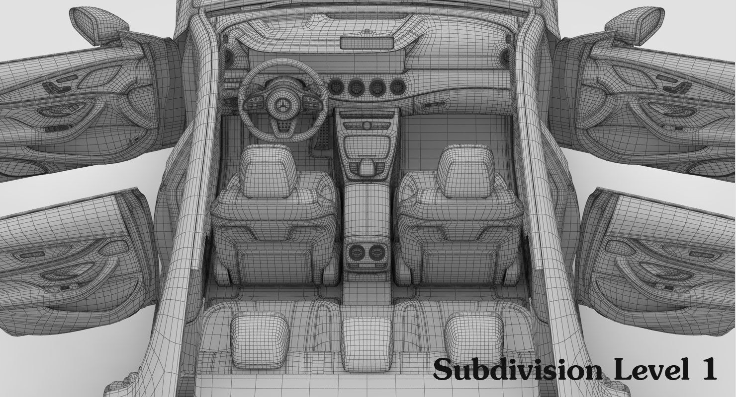 Mercedes-Benz CLS AMG Line 2019 detailed interior 3D model_25