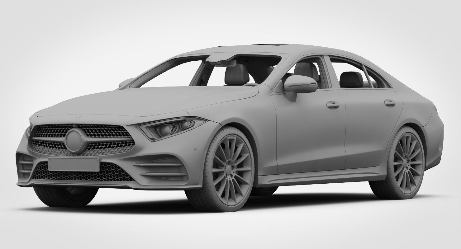 Mercedes-Benz CLS AMG Line 2019 detailed interior 3D model_26