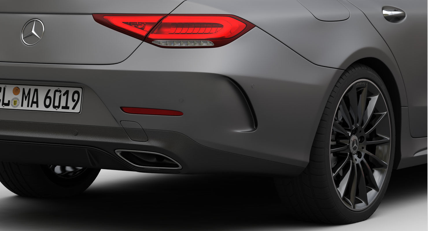 Mercedes-Benz CLS AMG Line 2019 detailed interior 3D model_4