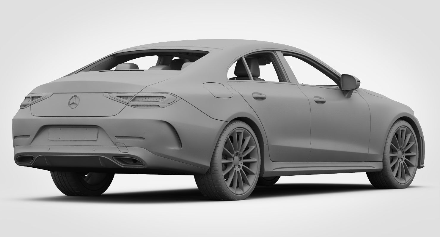 Mercedes-Benz CLS AMG Line 2019 detailed interior 3D model_27