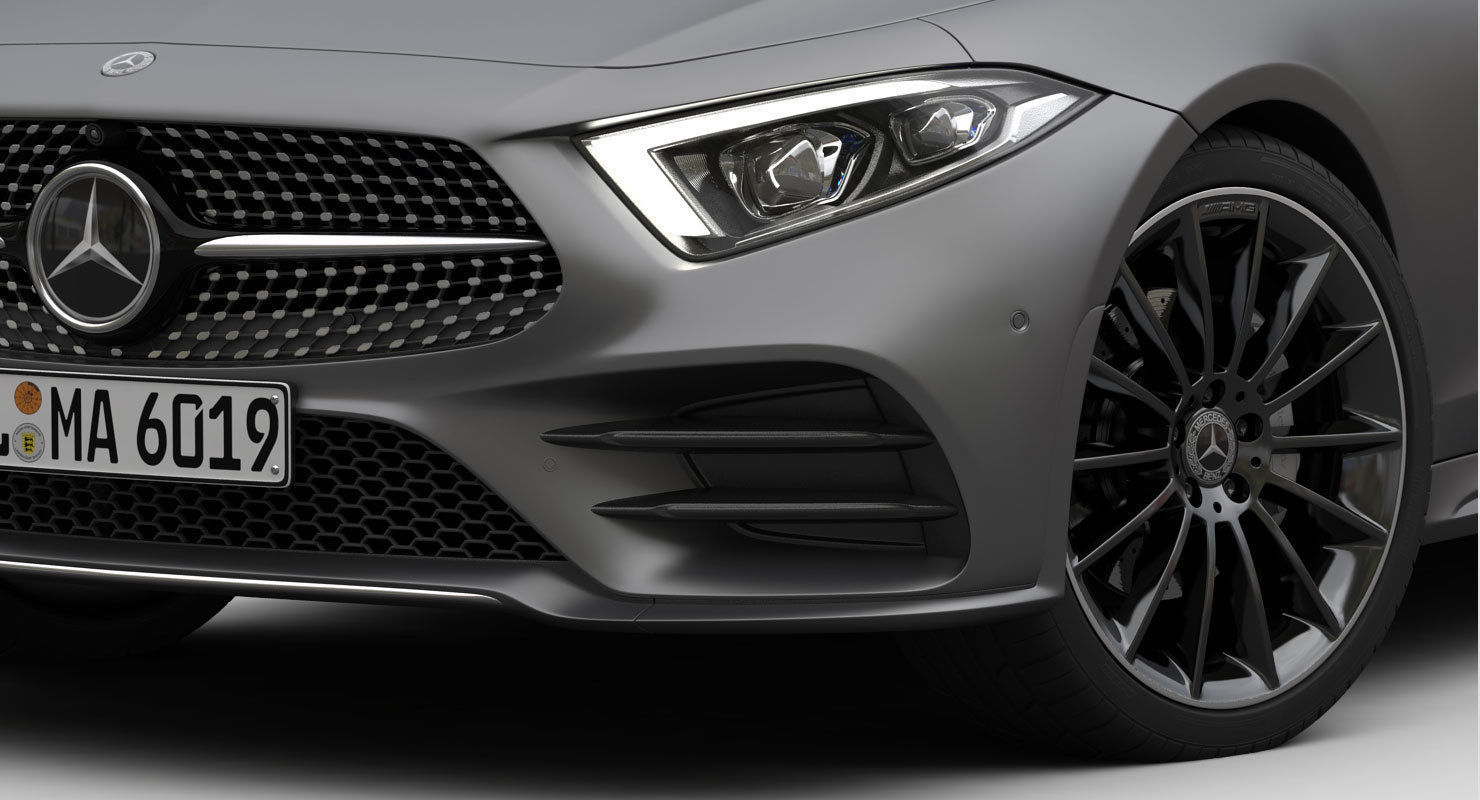 Mercedes-Benz CLS AMG Line 2019 detailed interior 3D model_5