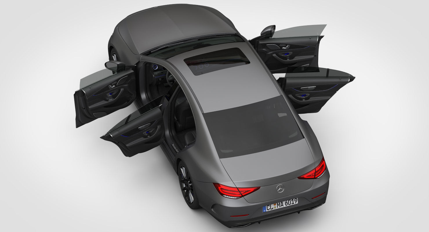 Mercedes-Benz CLS AMG Line 2019 detailed interior 3D model_14