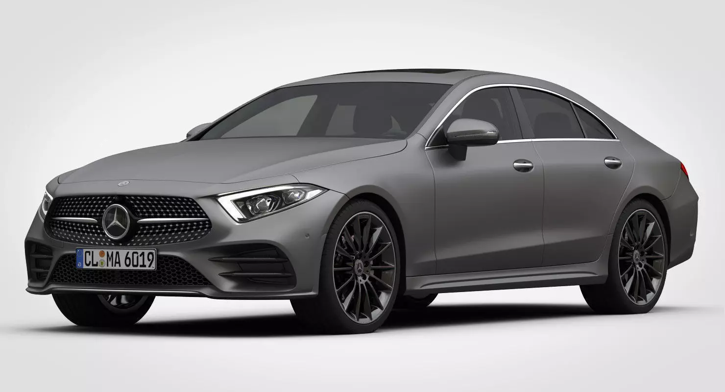 Mercedes-Benz CLS AMG Line 2019 detailed interior 3D model_0