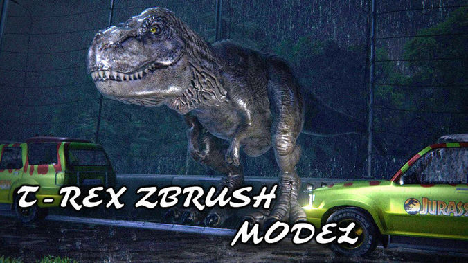 3D Tyrannosaurus Rex Zbrush T-Rex Low-poly 3D model