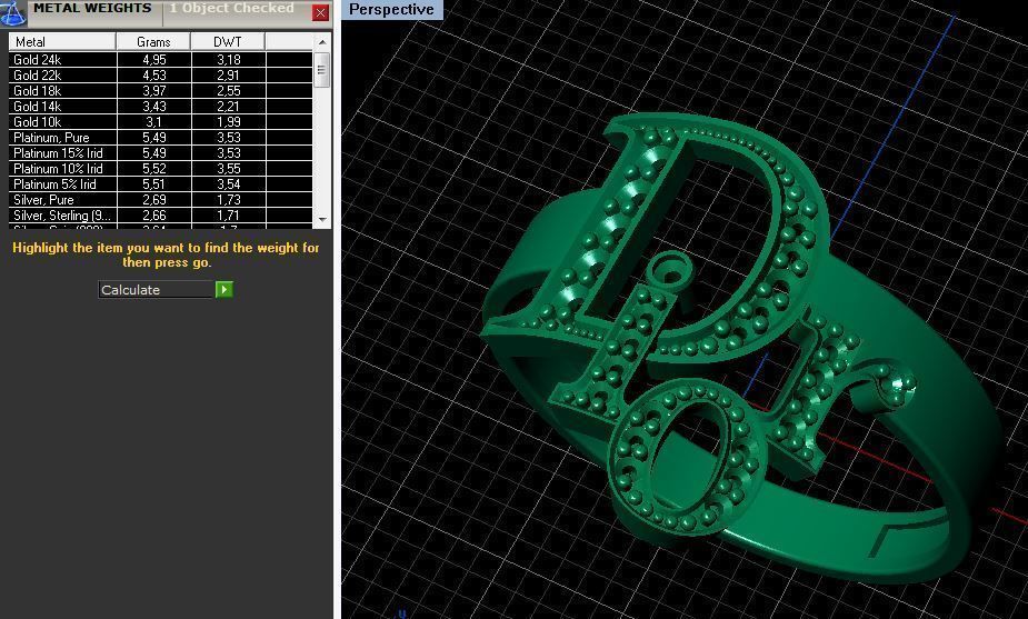 Ring Dior  3D print model_2
