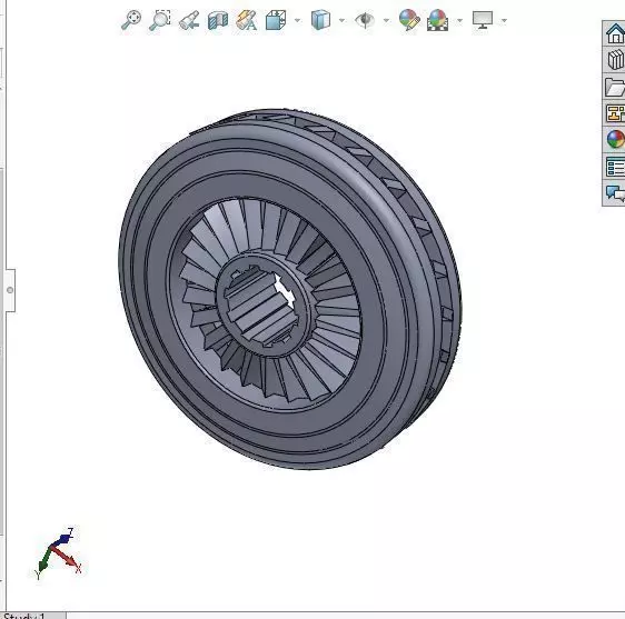 Simple Compressor Wheel 3D model_0