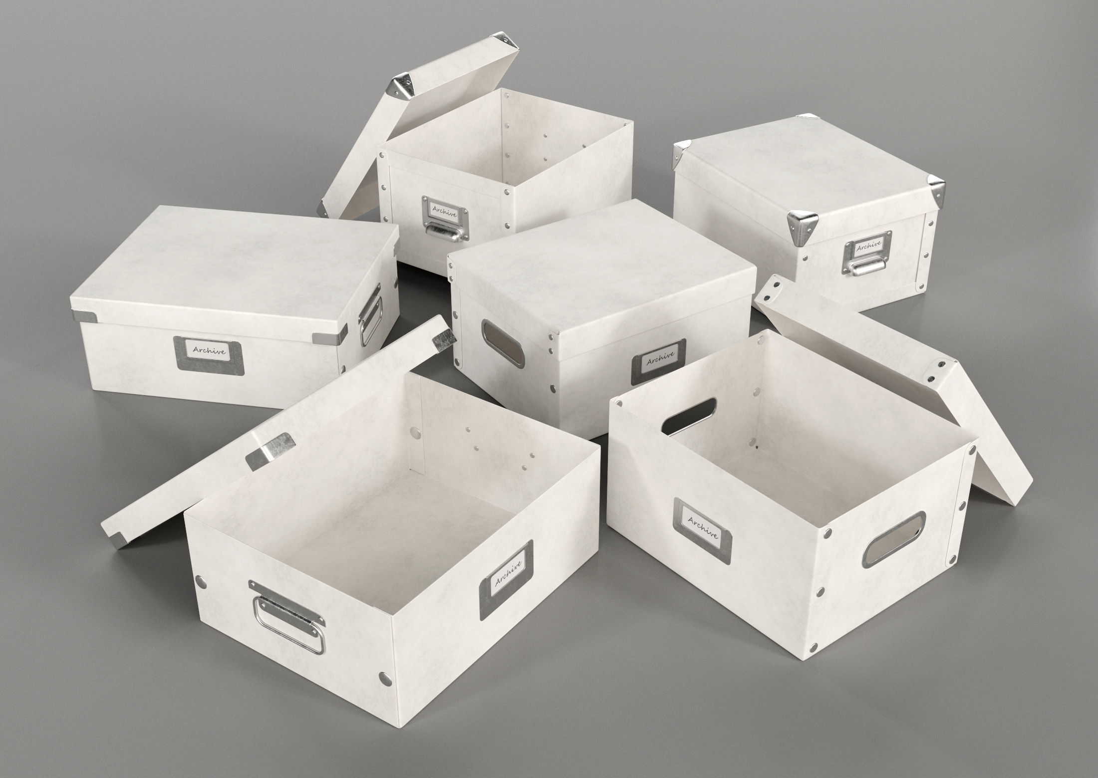 Storage Boxes 3D model_4