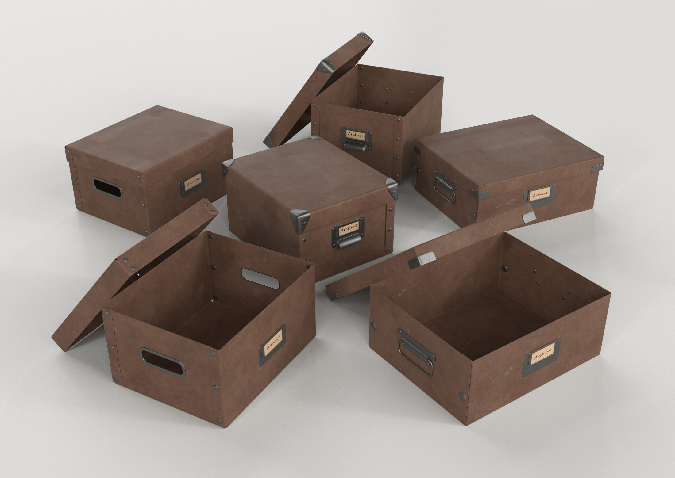 Storage Boxes 3D model_2
